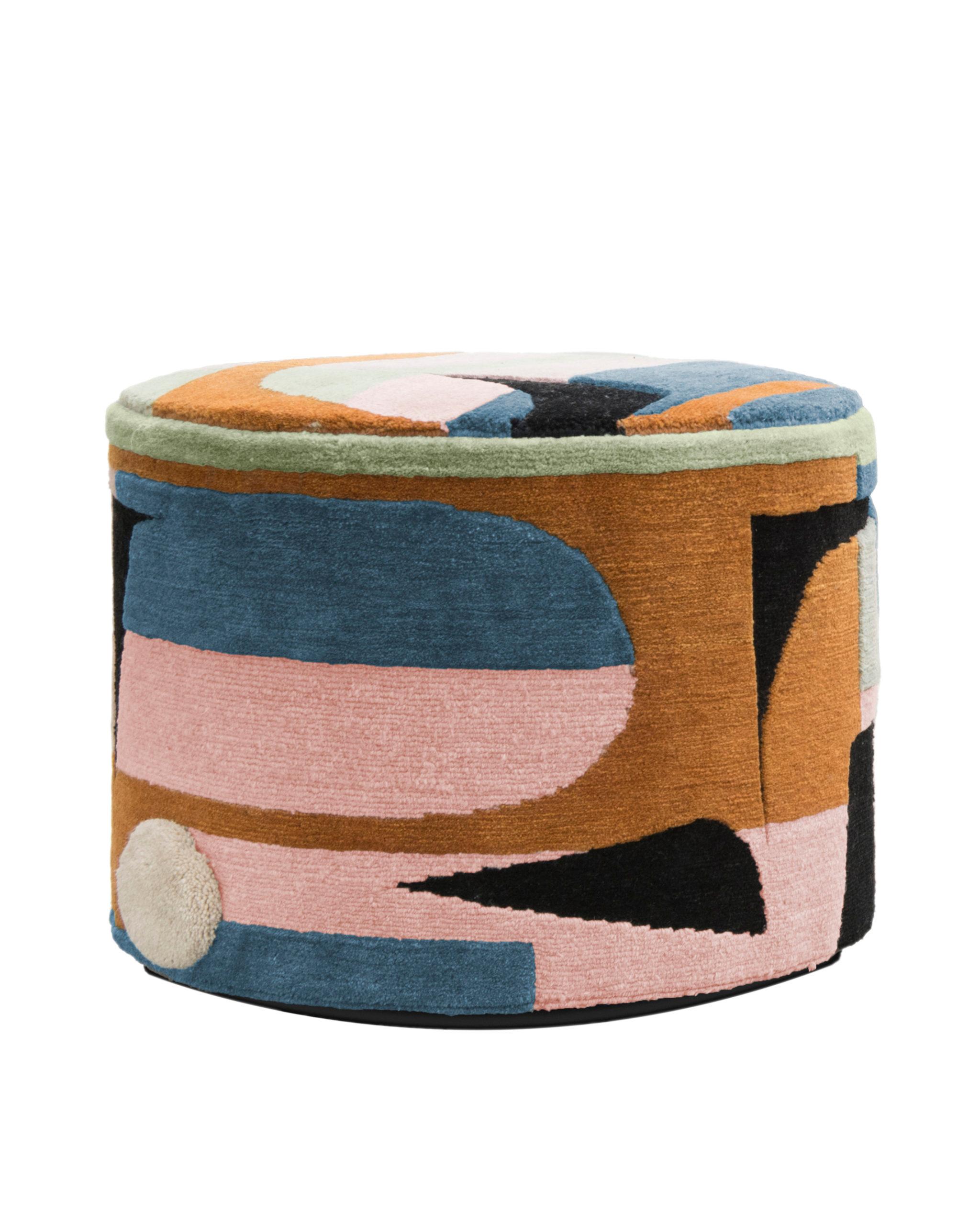 Ensemble de 3 poufs Charaktere Fred, Cuno et Hilma par Lyk Carpet en vente 5