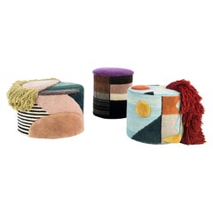 Set of 3 Poufs Charaktere Fred, Massimiliano and Colette by Lyk Carpet