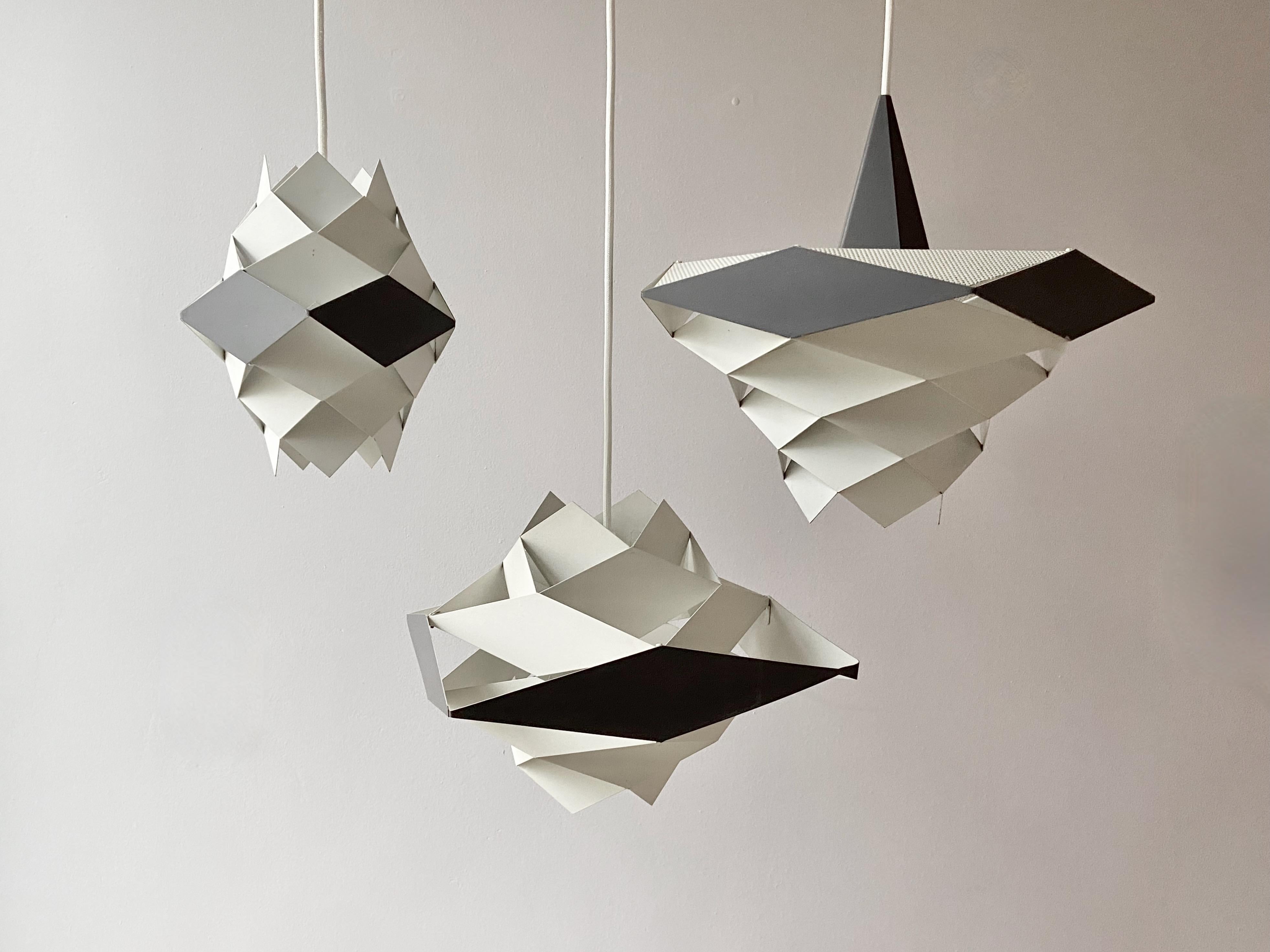 Set of 3 Preben Dahl Symfoni Pendants Light by Hans Følsgaard, 1960, Denmark For Sale 7