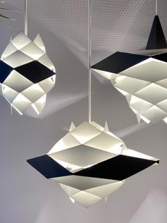 Set of 3 Preben Dahl Symfoni Pendants Light by Hans Følsgaard, 1960, Denmark