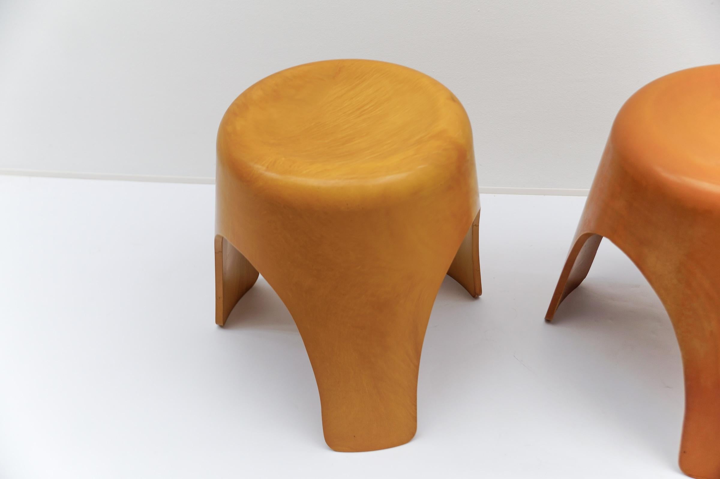 Set di 3 sgabelli prototipo Elefante attribuiti a Sori Yanagi, anni '50 in vendita 2