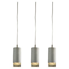 Set of 3 RAAK Amsterdam White Cylinder and Pendant Lights