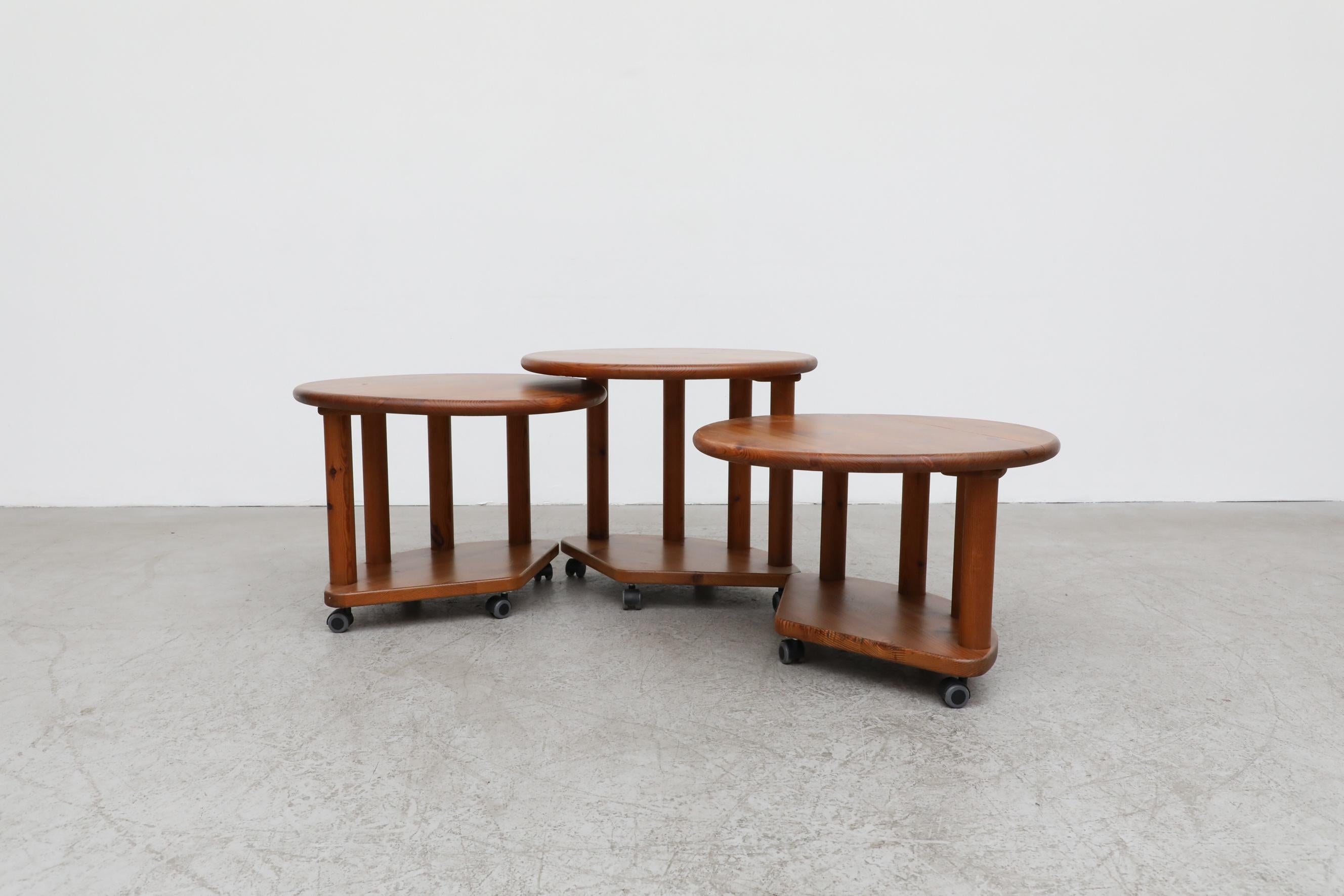 Danish Set of 3 Rainer Daumiller 'Attr' Round Nesting Tables