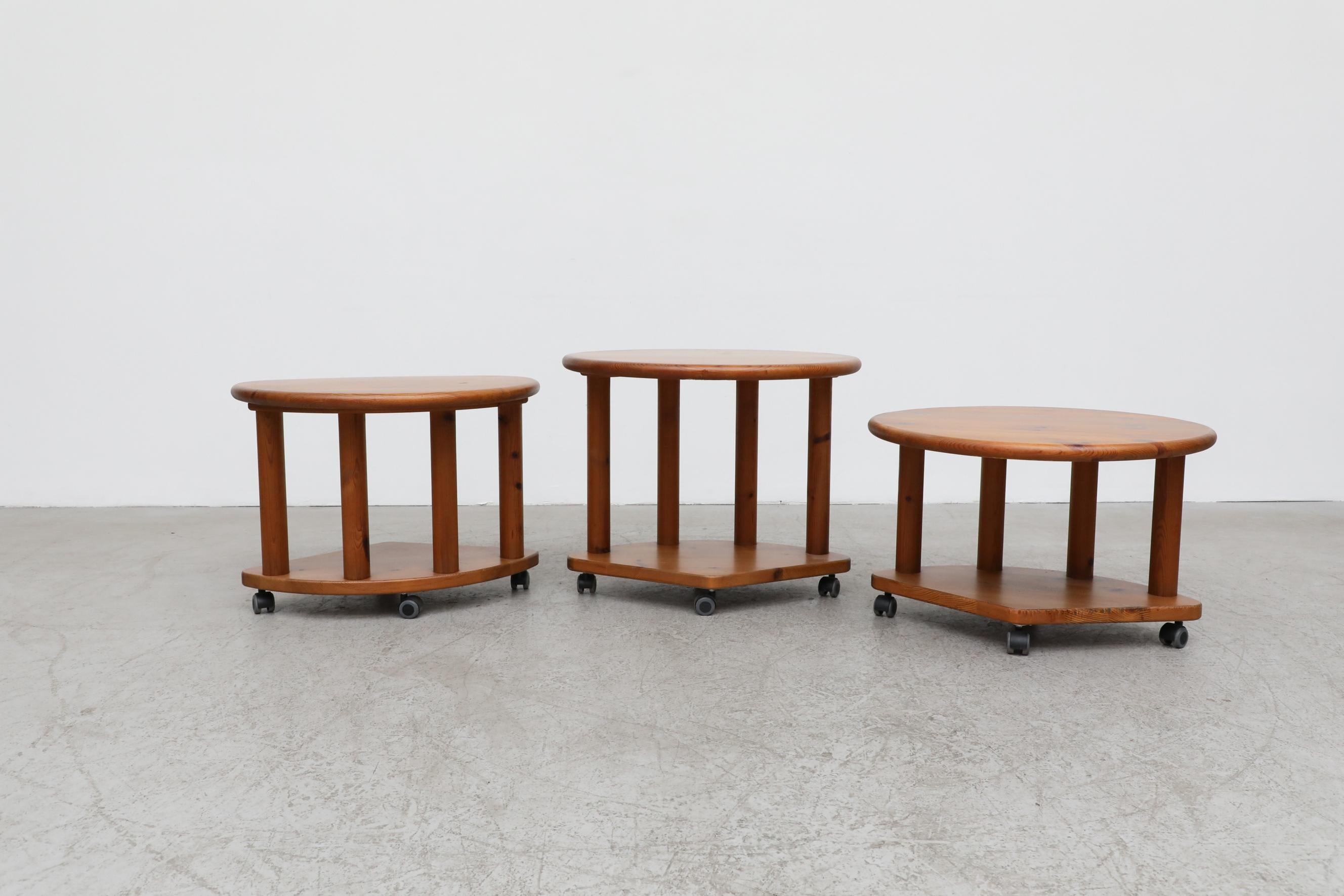 20th Century Set of 3 Rainer Daumiller 'Attr' Round Nesting Tables