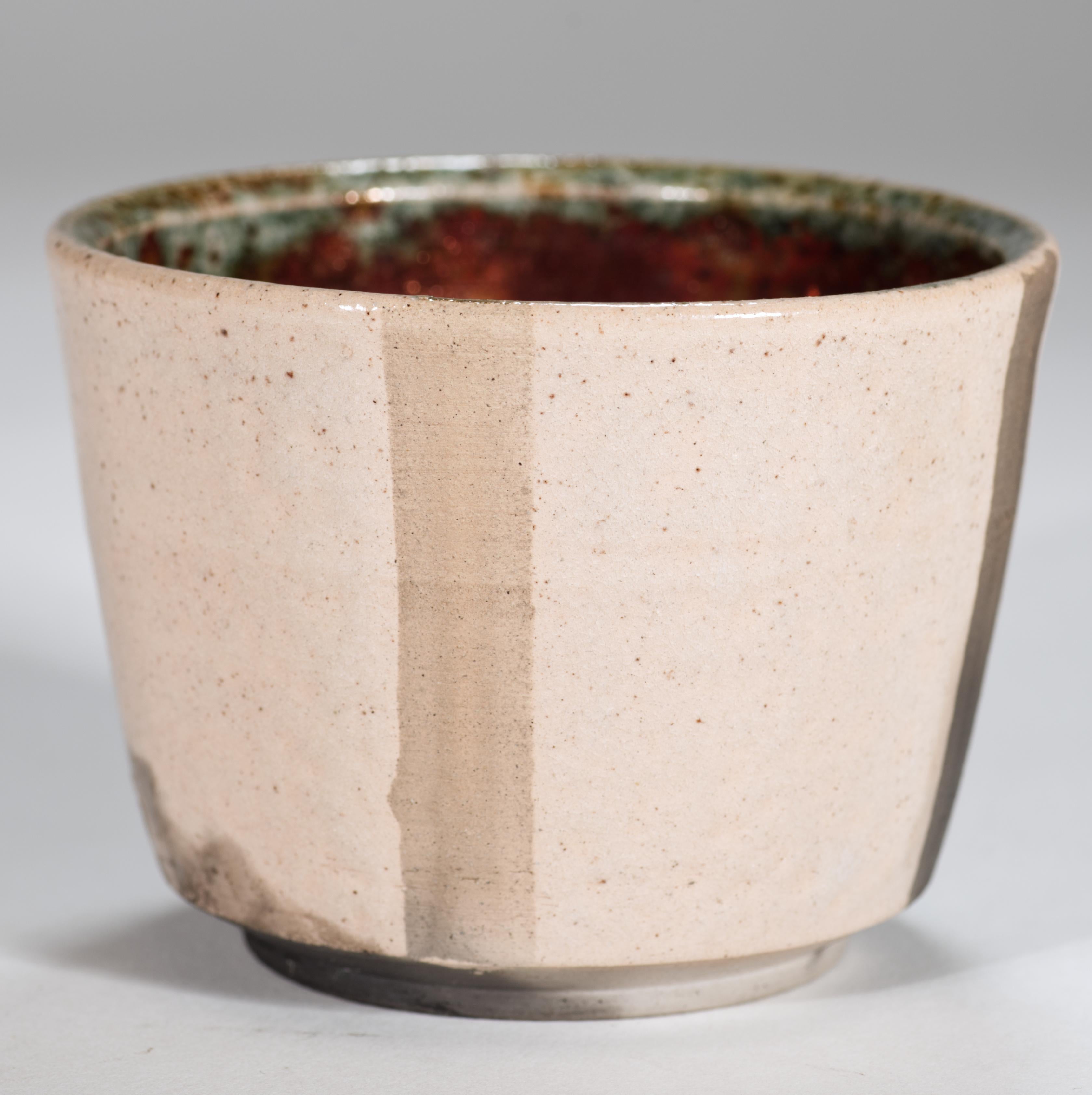 Set di 3 vasi con smalti Raku e Craquelure, Studio Pottery americano in vendita 5
