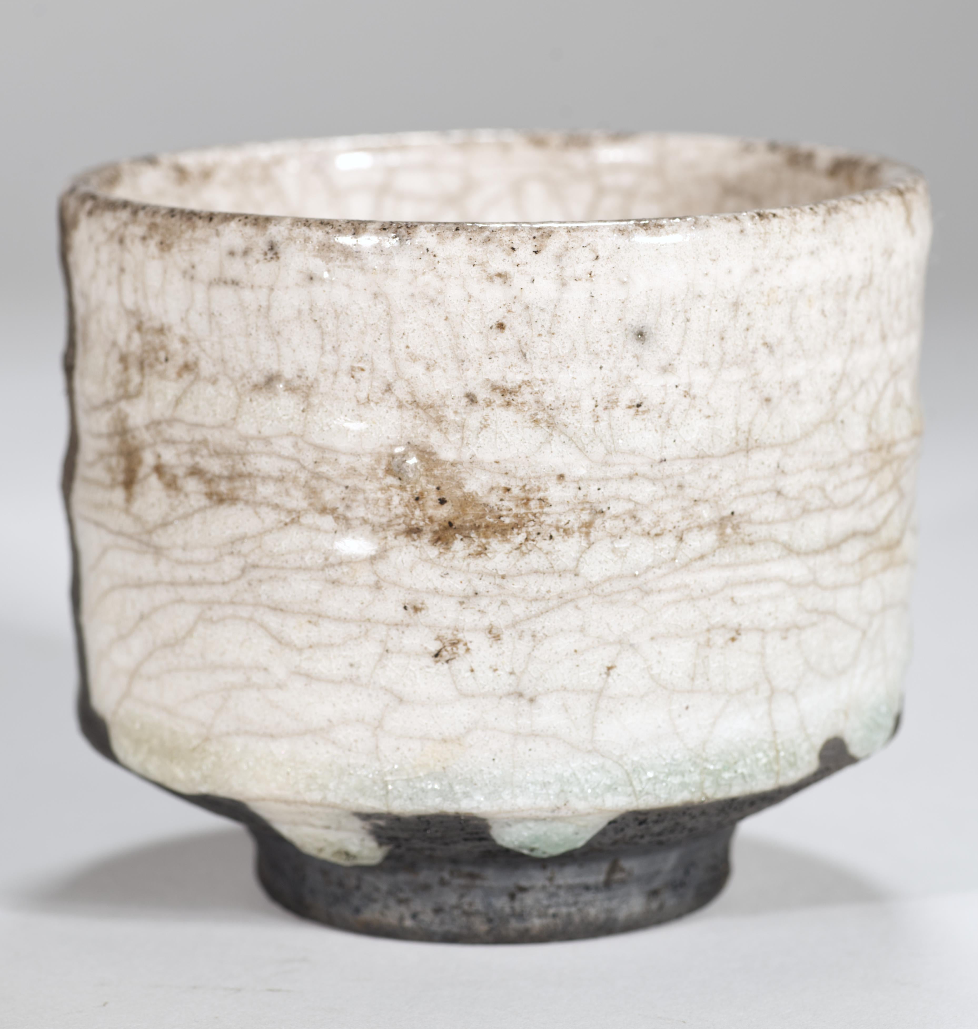 Set di 3 vasi con smalti Raku e Craquelure, Studio Pottery americano in vendita 2