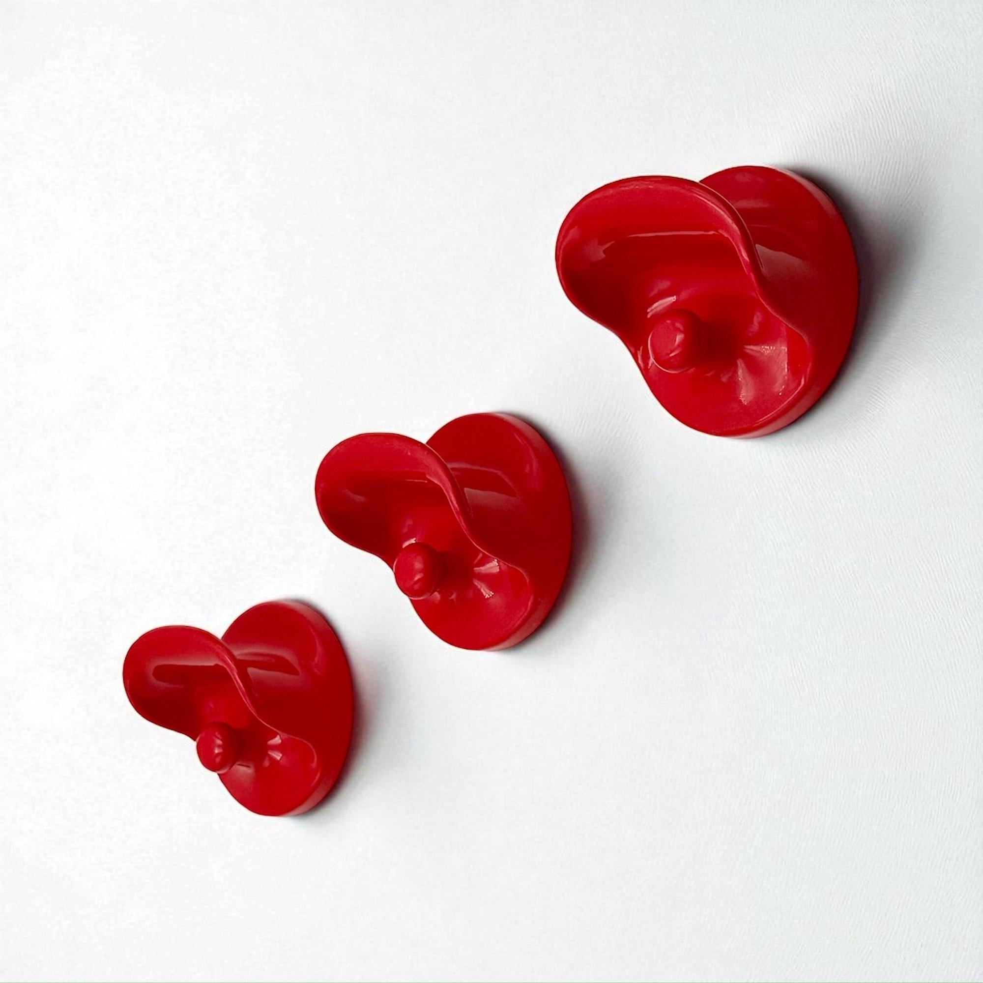Plastic Set of 3 Rare 1970s Kartell Wall Hooks by Olaf von Bohr, Italy