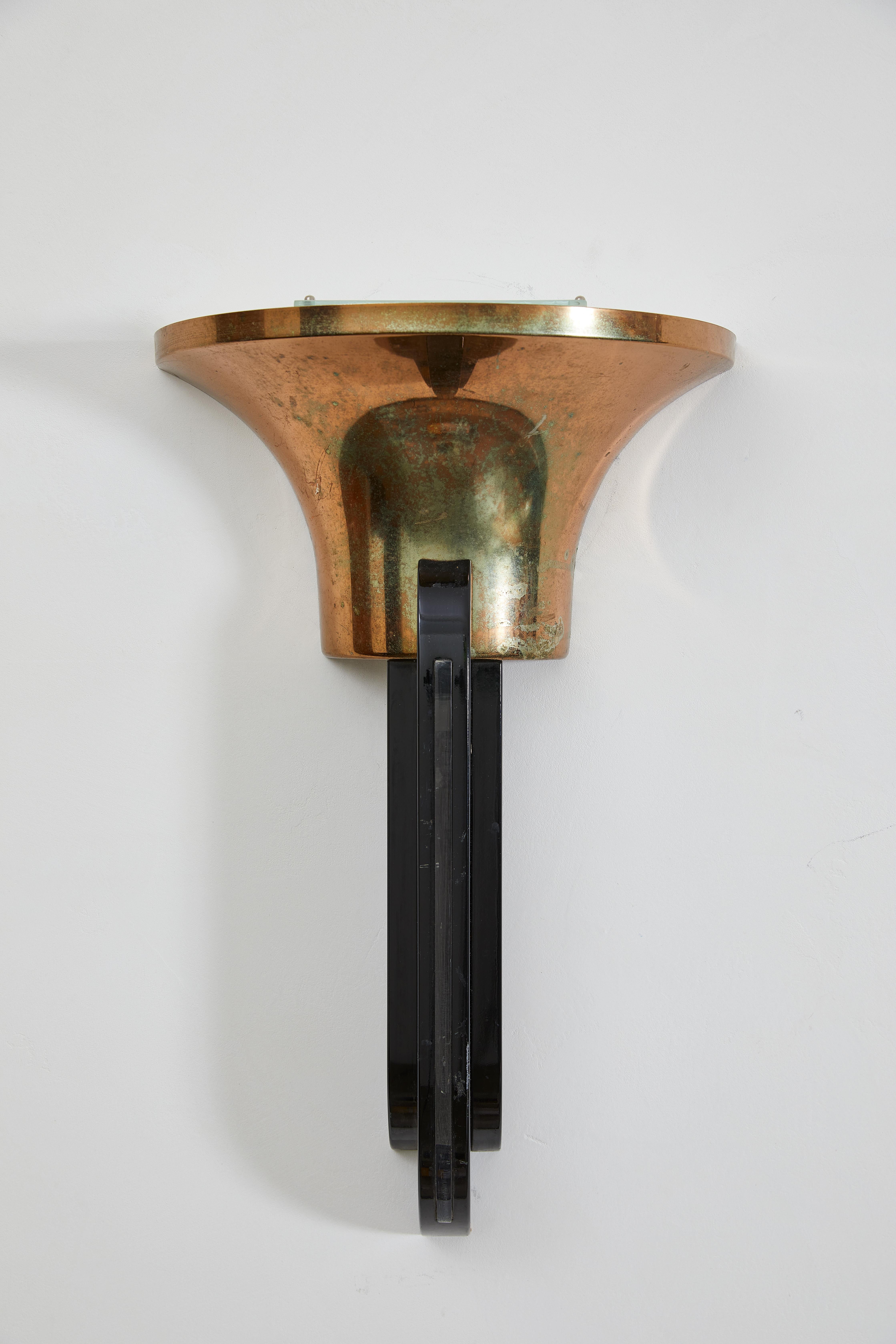 Nordamericano Set di 3 rare e grandi lampade da parete Art Déco di Jean Perzel, Parigi, circa 1930 in vendita