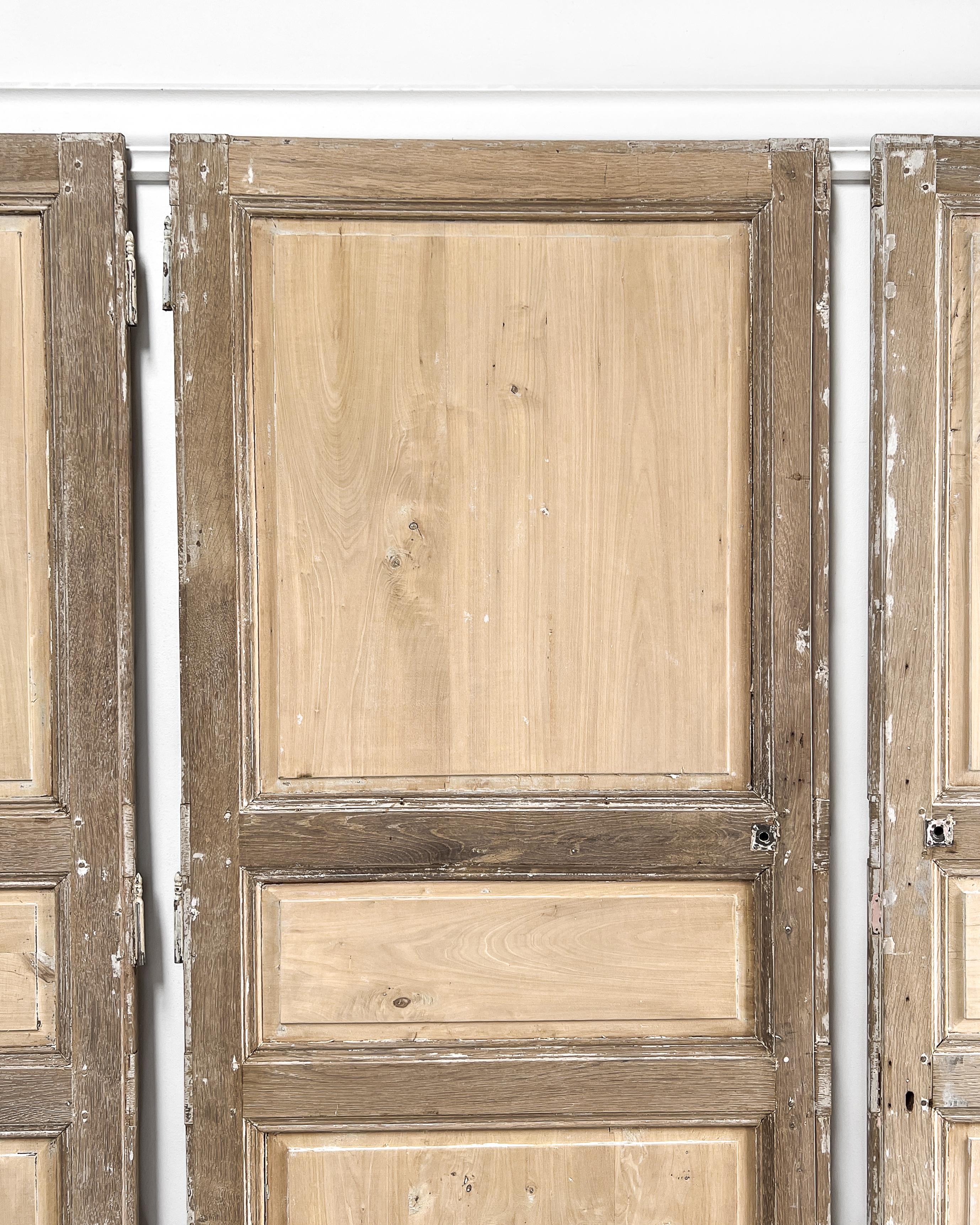 Set of 3 Reclaimed 19th Century French Doors For Sale 13
