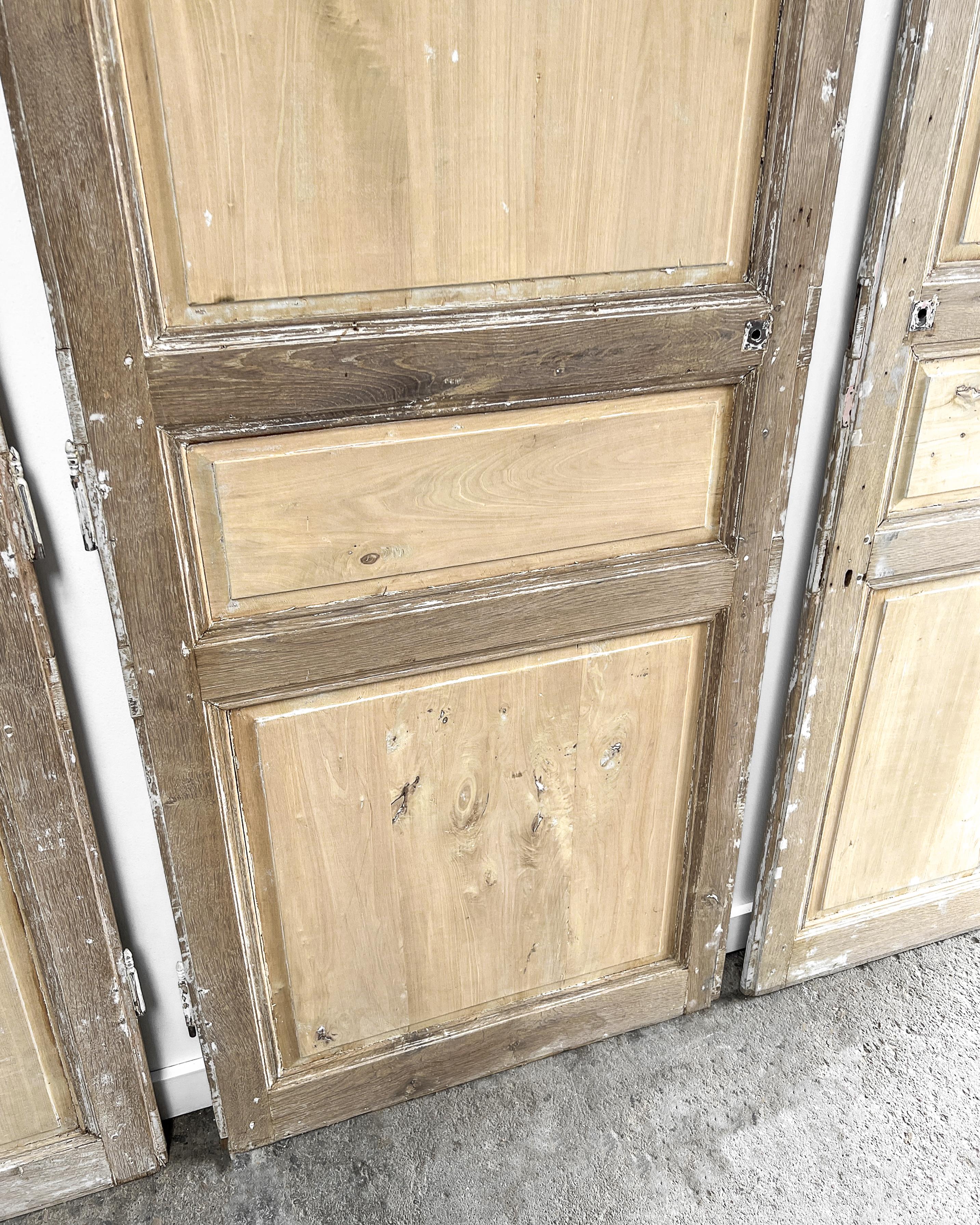 Set of 3 Reclaimed 19th Century French Doors For Sale 14