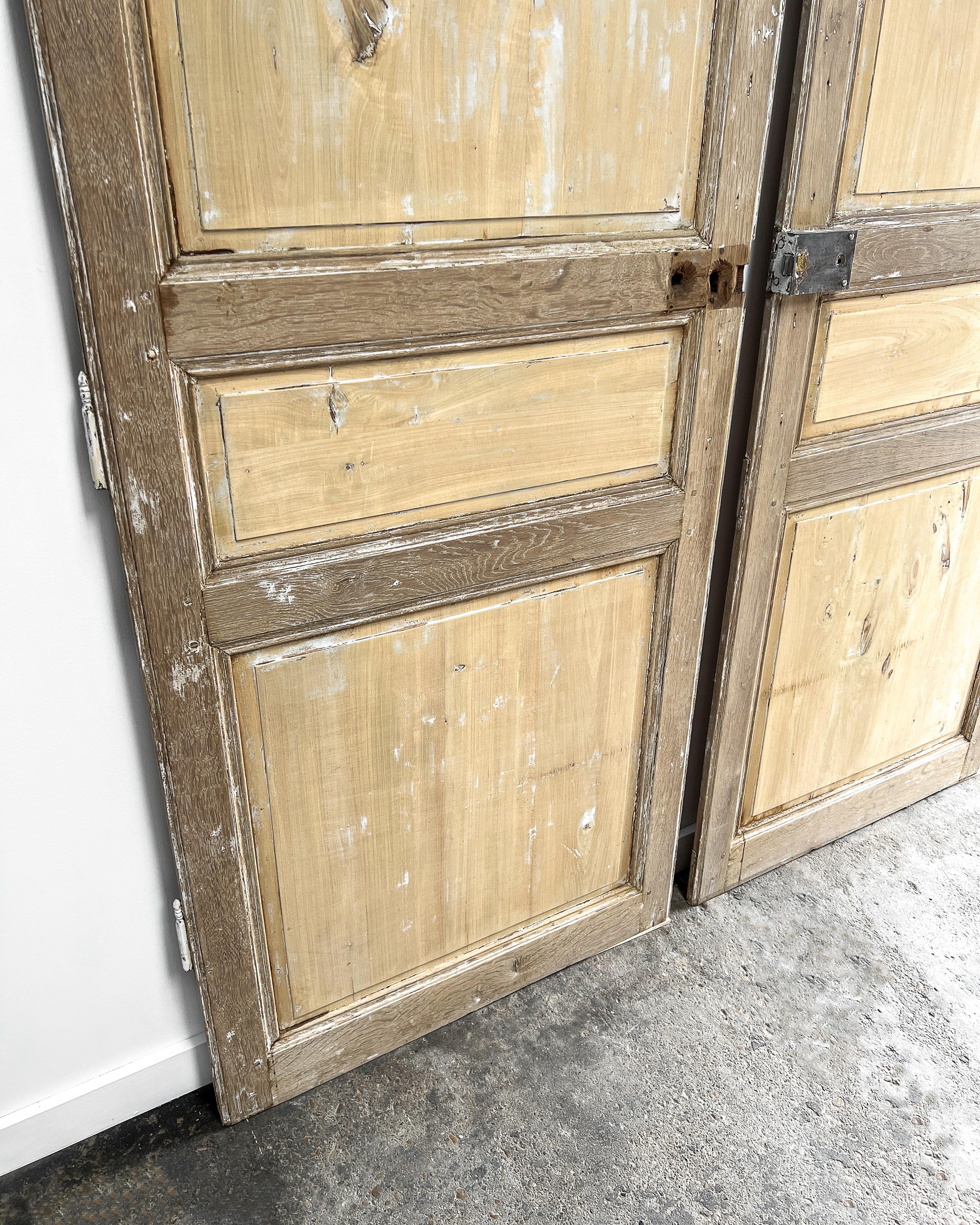 Set of 3 Reclaimed 19th Century French Doors For Sale 2