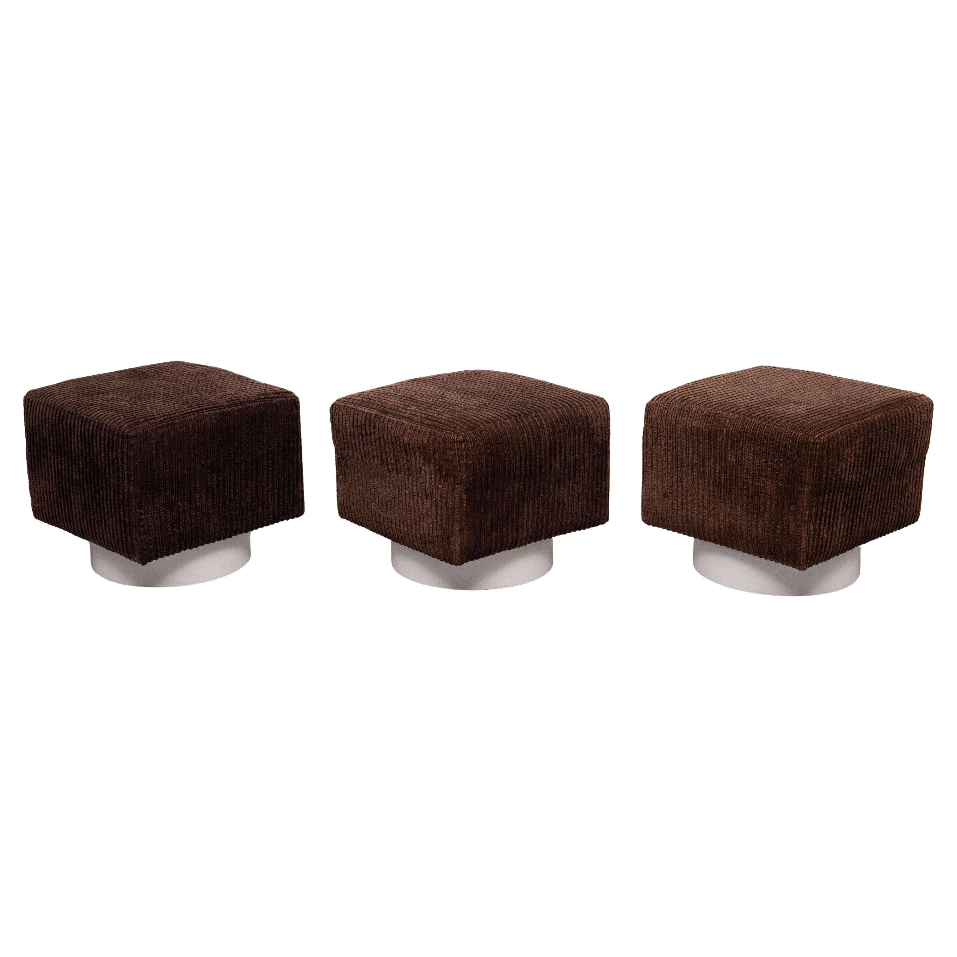 Space Age Set of 3 Ripcord stools Space Ace  1970s For Sale