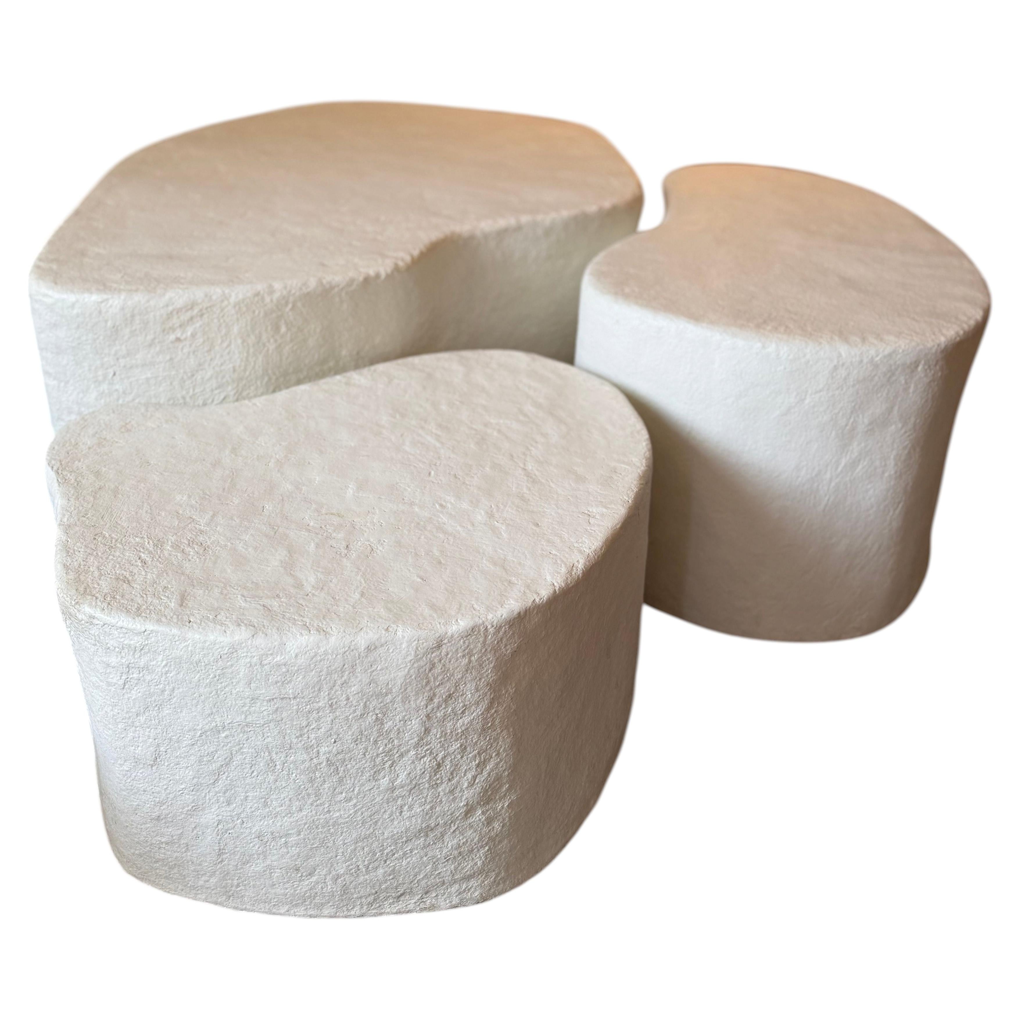 Set Of 3 Roca Tables by Ana Tron For Sale