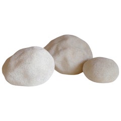 Set of 3 Rock Lamps by Andre Cazenave for AtelierA Marble finish, France, 1970s