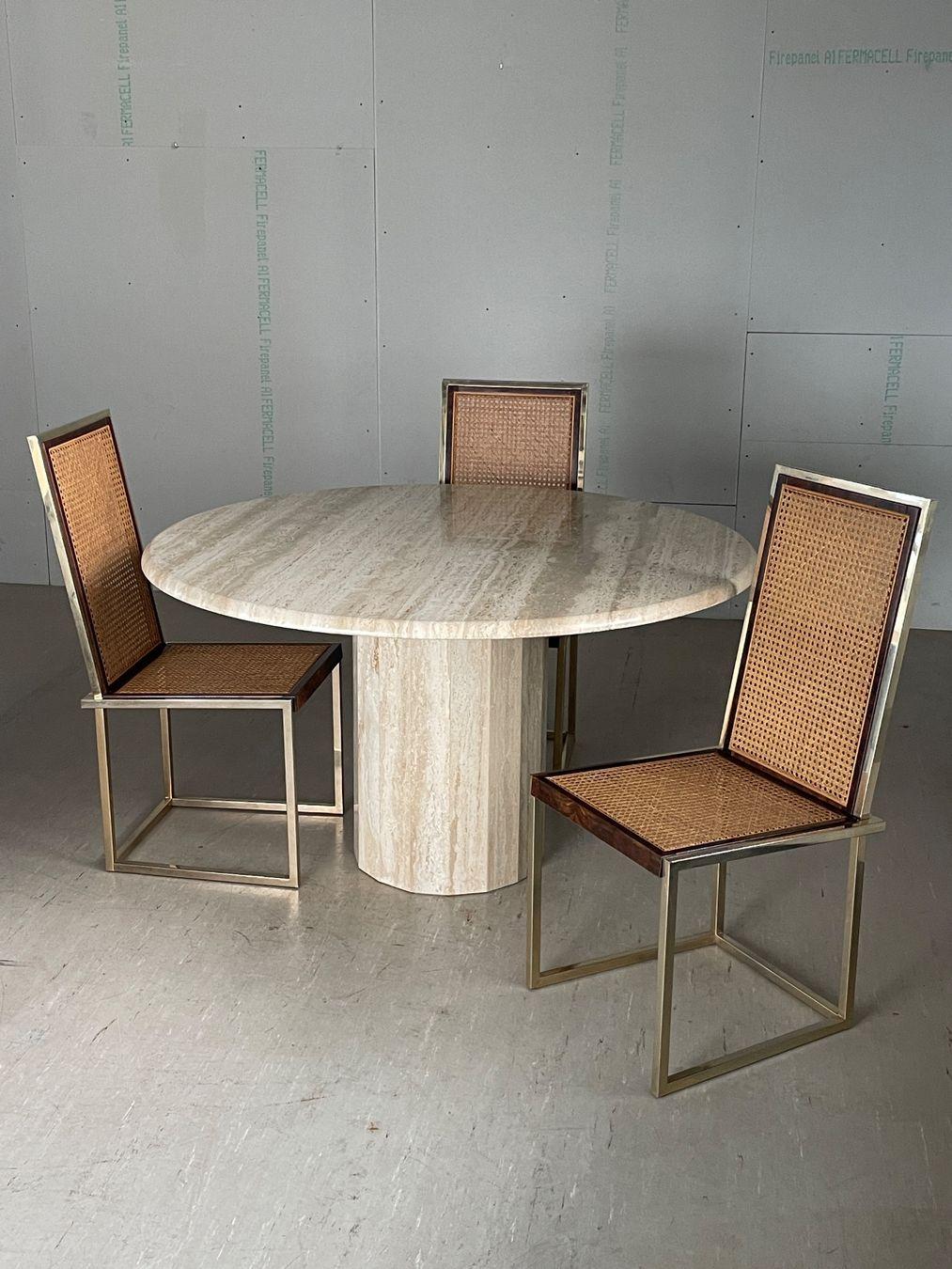 Hollywood Regency Set of 3 Romeo Rega high-backed dining chairs For Sale