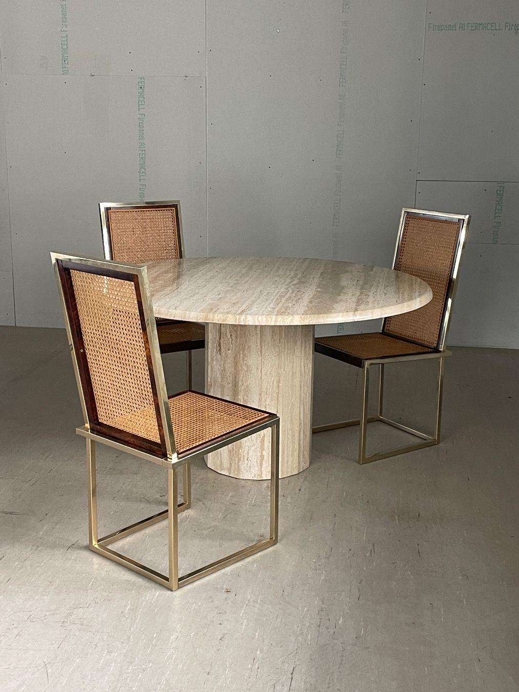 Set of 3 Romeo Rega high-backed dining chairs For Sale 1