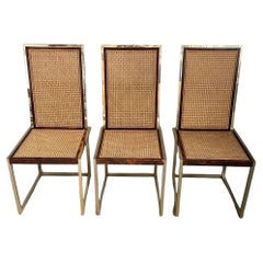 Set of 3 Romeo Rega high-backed dining chairs