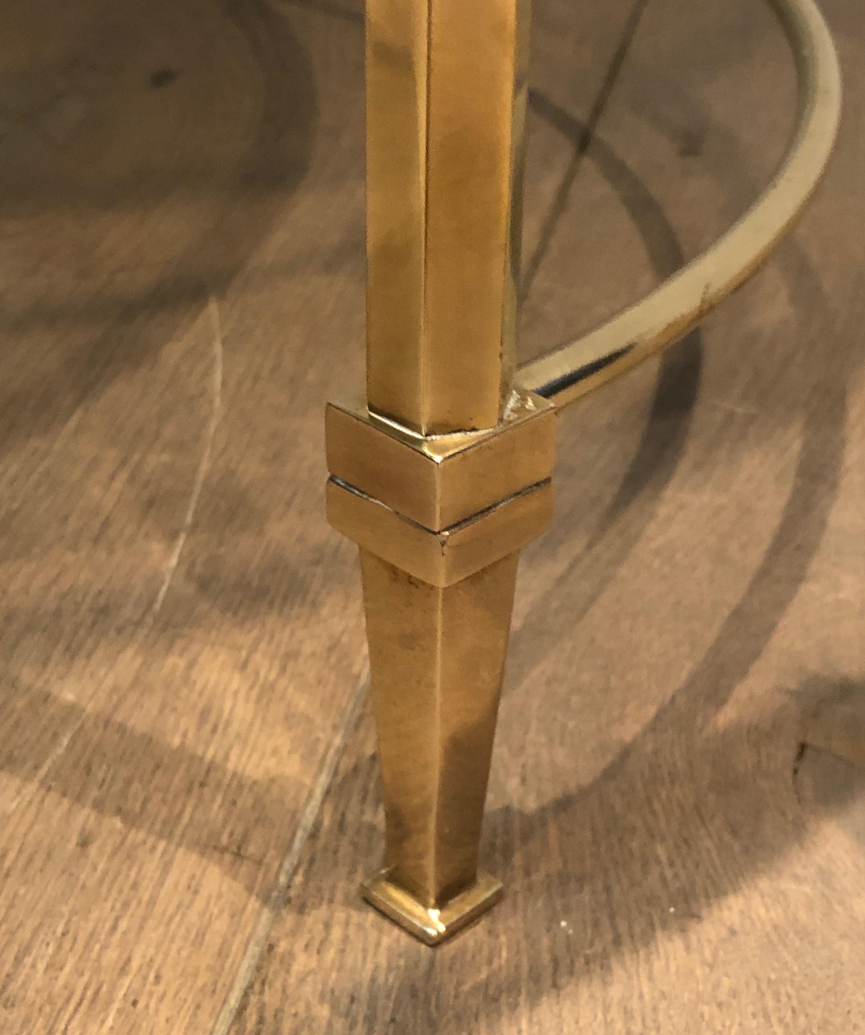 Set of 3 Round Brass Nesting Tables by Maison Ramsay 8