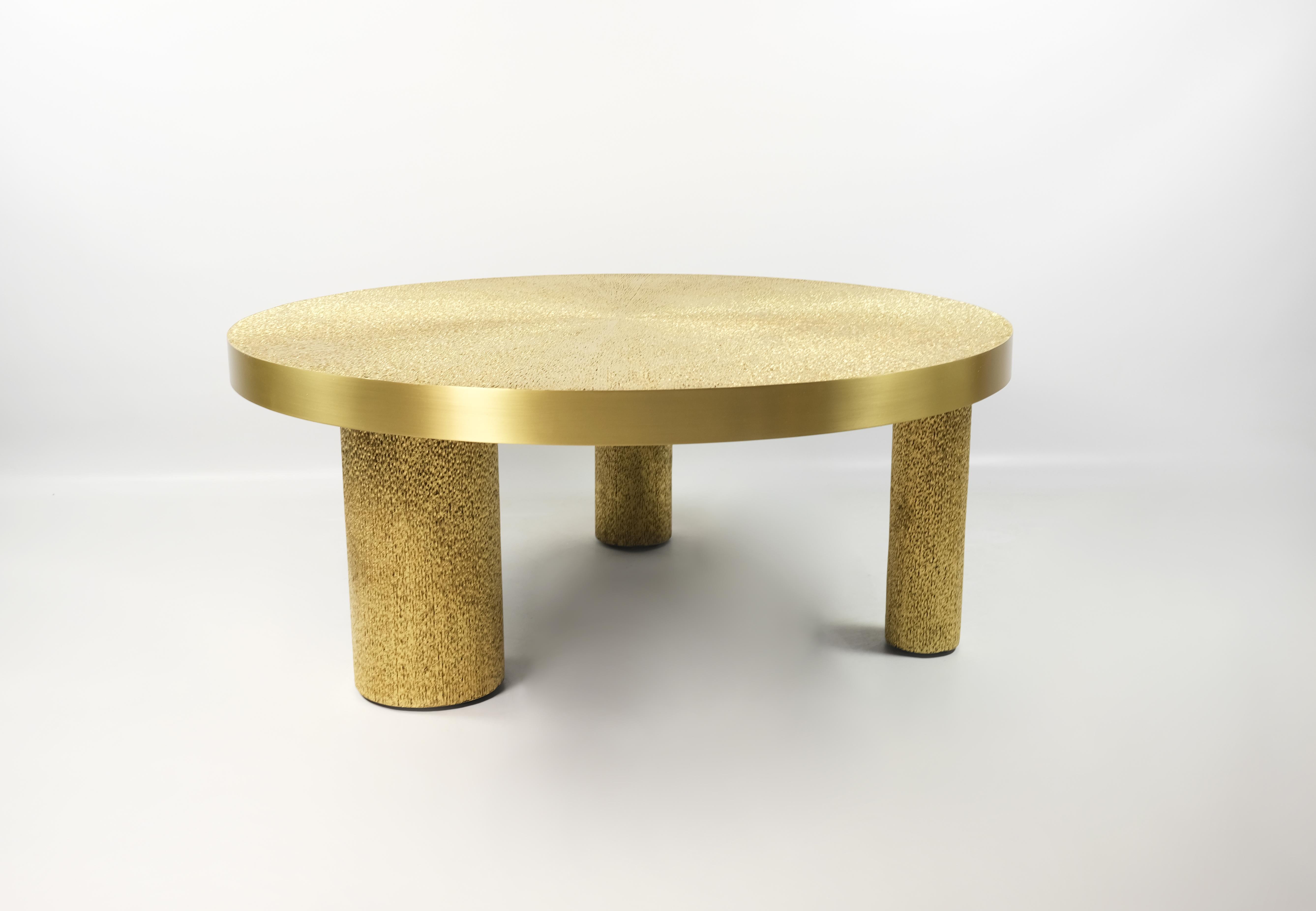 French Set of 3 Round Coffee Tables by Ginger Brown For Sale