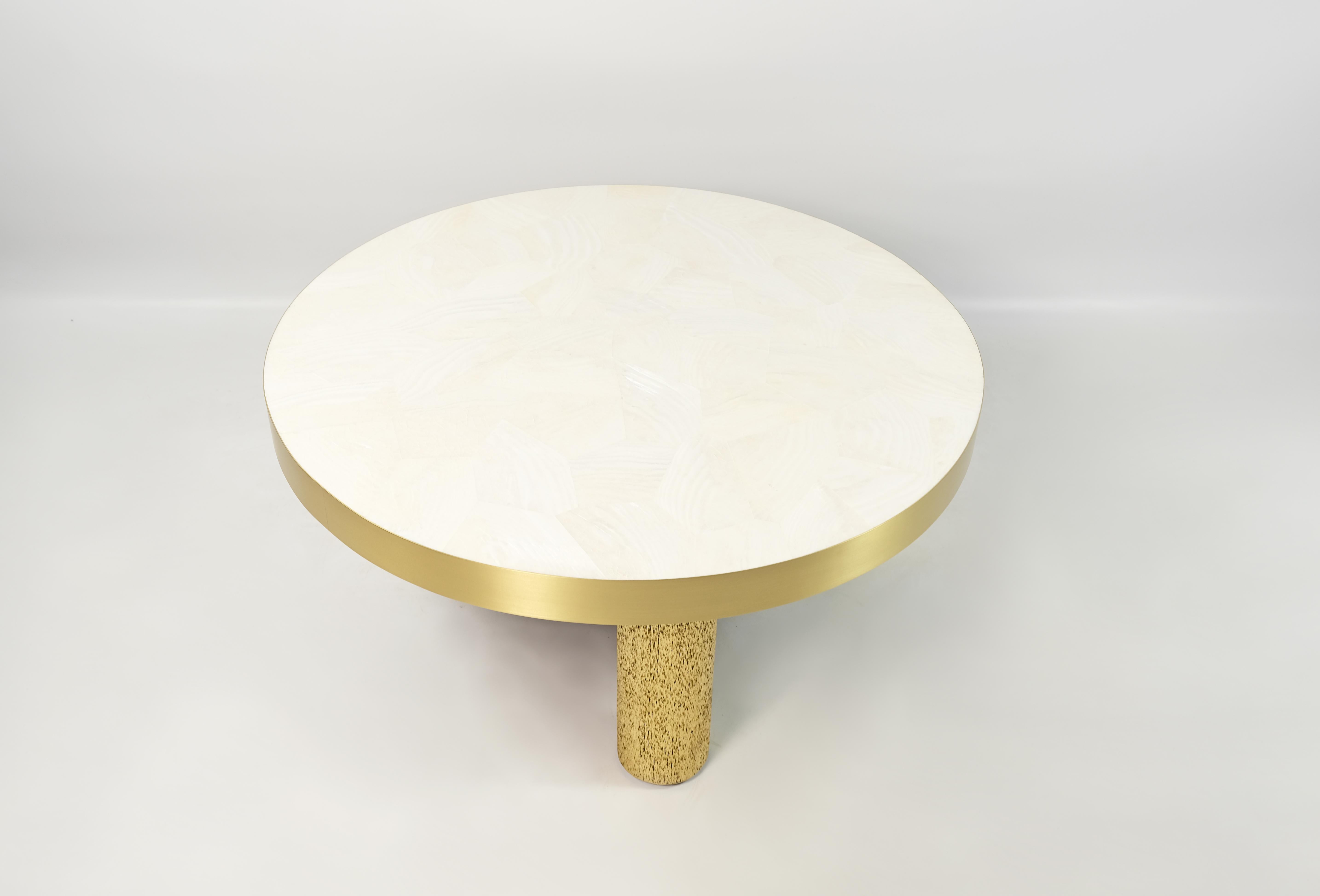 Contemporary Set of 3 Round Coffee Tables by Ginger Brown For Sale