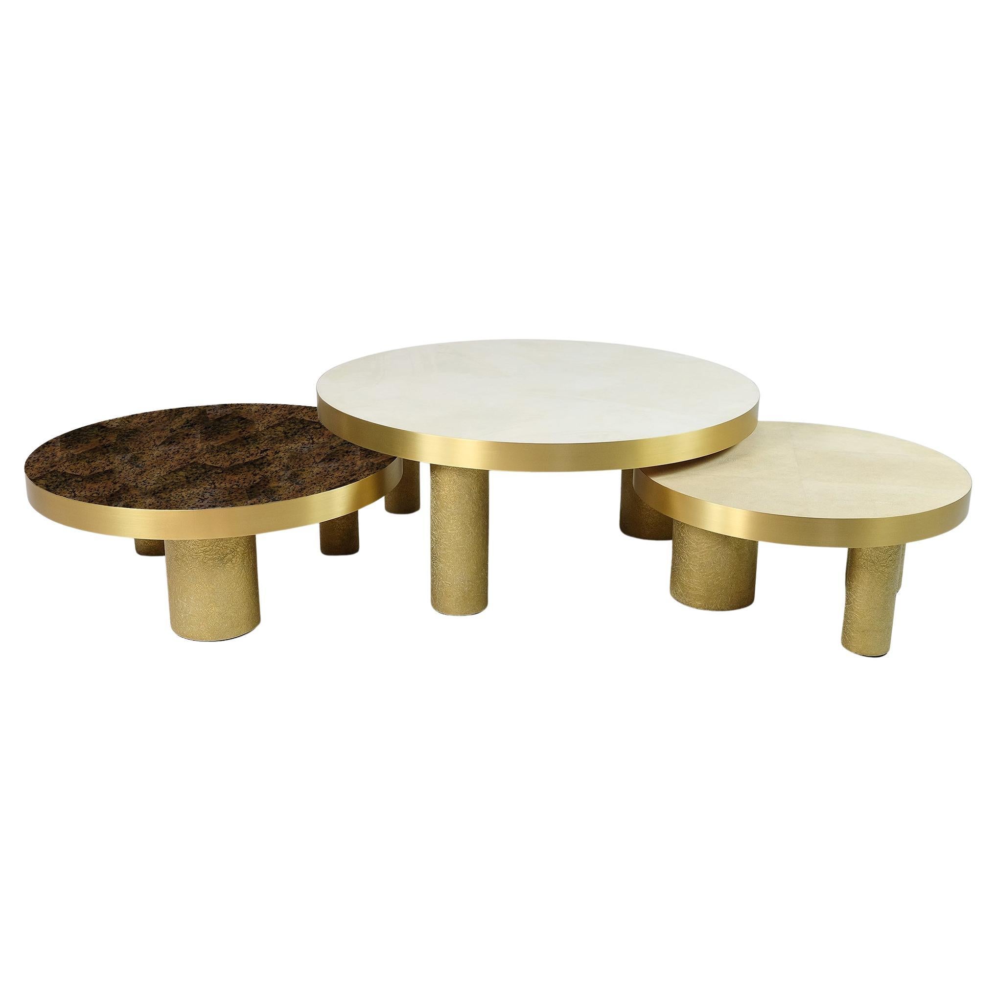 Set di 3 tavolini rotondi di Ginger Brown in vendita