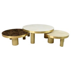 Set of 3 Round Coffee Tables by Ginger Brown