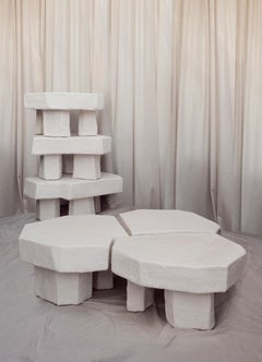Set of 3 Ruins Segmented Coffee Table 3.0 Pieces in Resin by Szymon Keller