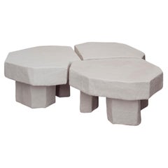Set of 3 Ruins Segmented Coffee Table 3.0 Pieces in Resin by Szymon Keller
