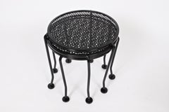 Set of 3 Russell Woodard Round Black "Sculptura" Stacking Tables