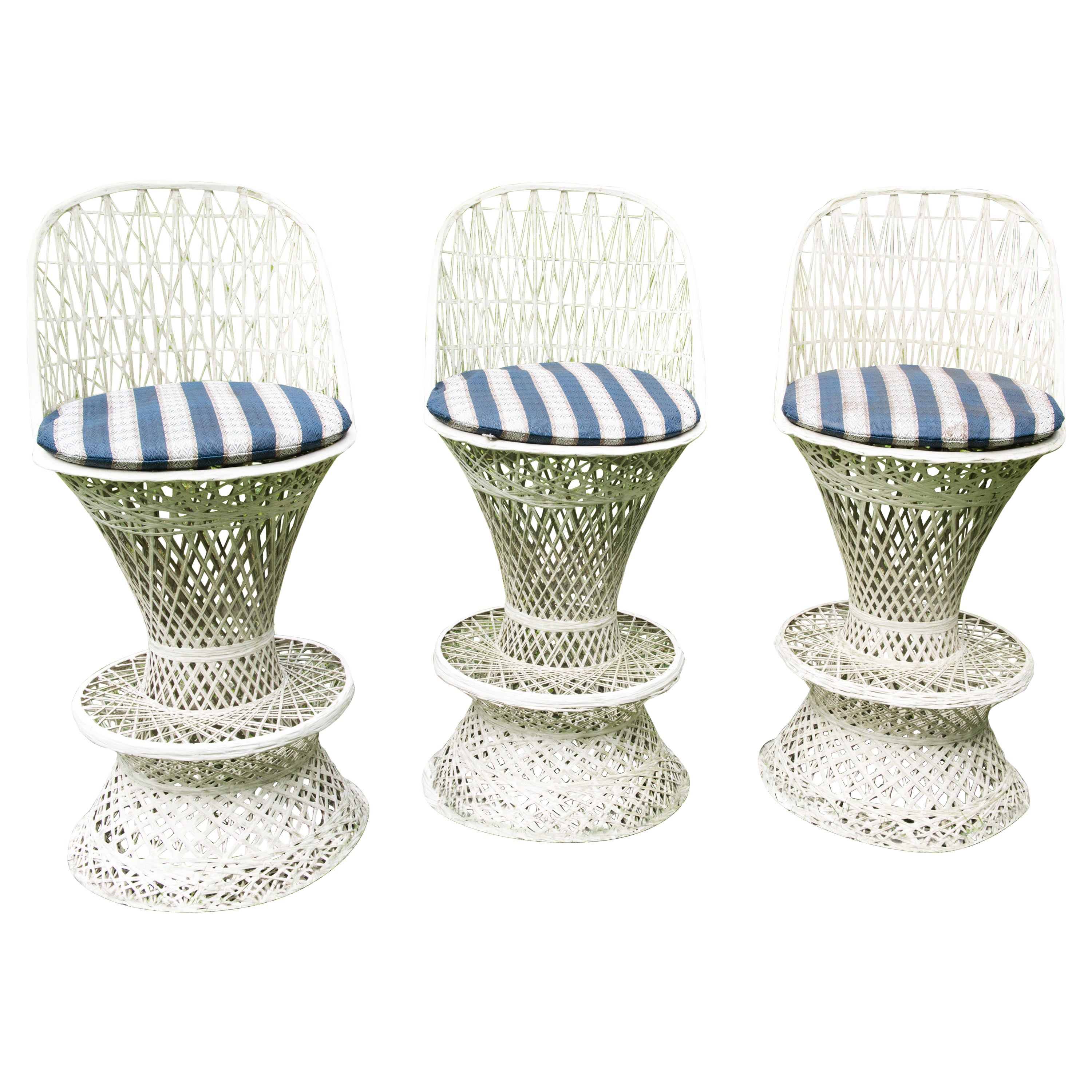Set di 3 sgabelli in fibra di vetro Russell Woodard