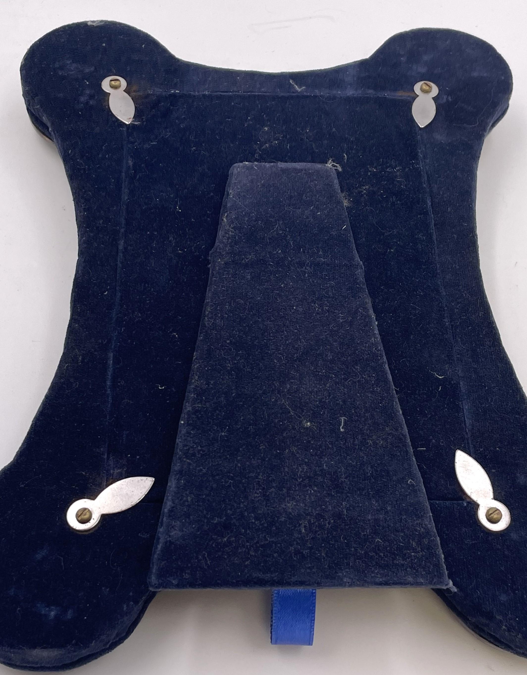 Set of 3 Russian Enamel & Silver Picture Frames from Late 19th Century For Sale 7
