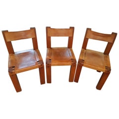 Set of 3 S11 Chairs by Pierre Chapo