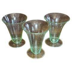 Set of 3 Salviati Venetian Glass Sundaes