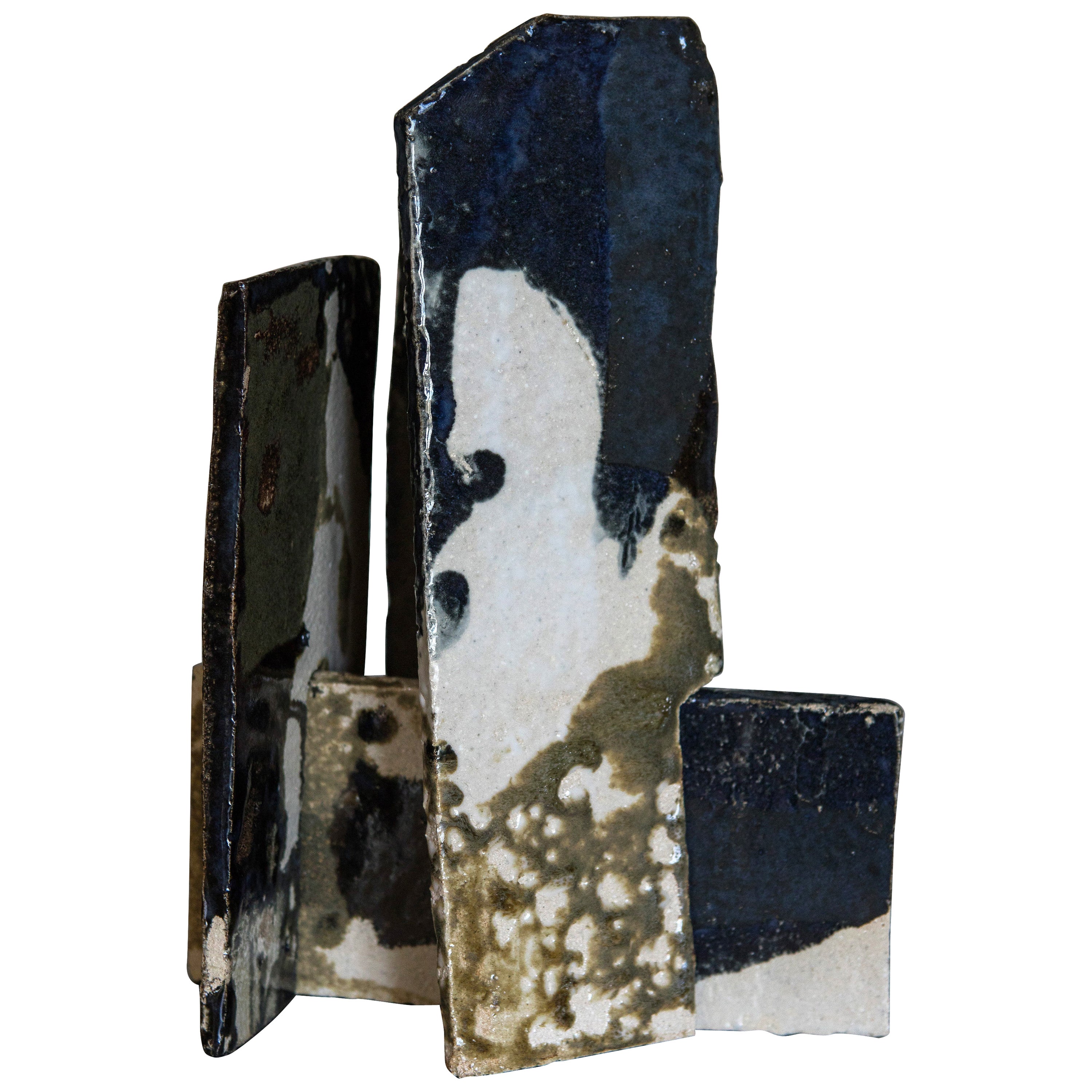 Set Of 3 Sandstone S Decorative Objects by Mylene Niedzialkowski For Sale