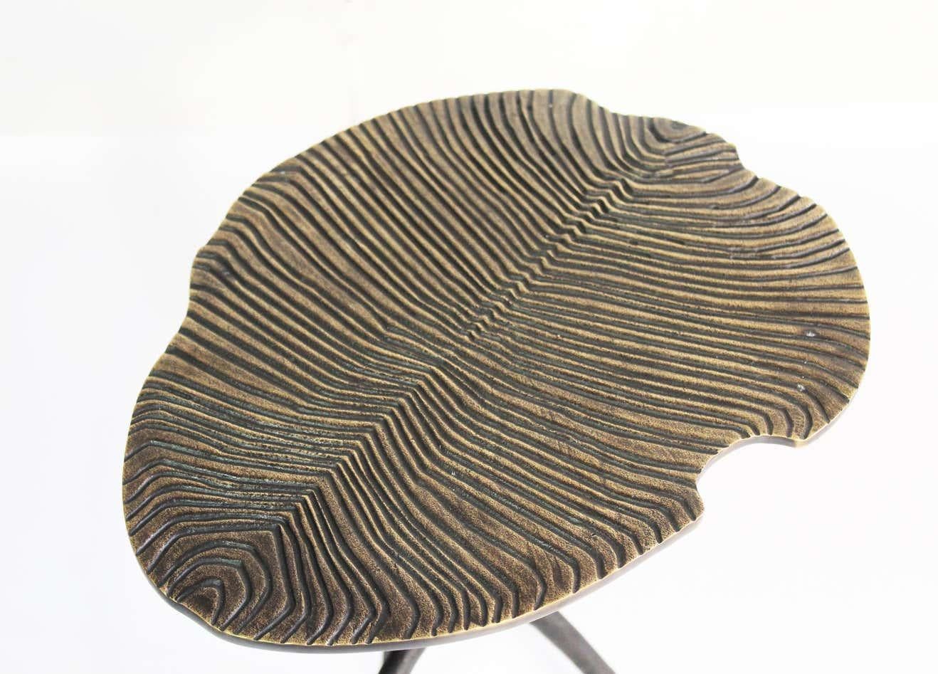 Contemporary Set of 3 Sauvage Fossil Side Tables by Plumbum