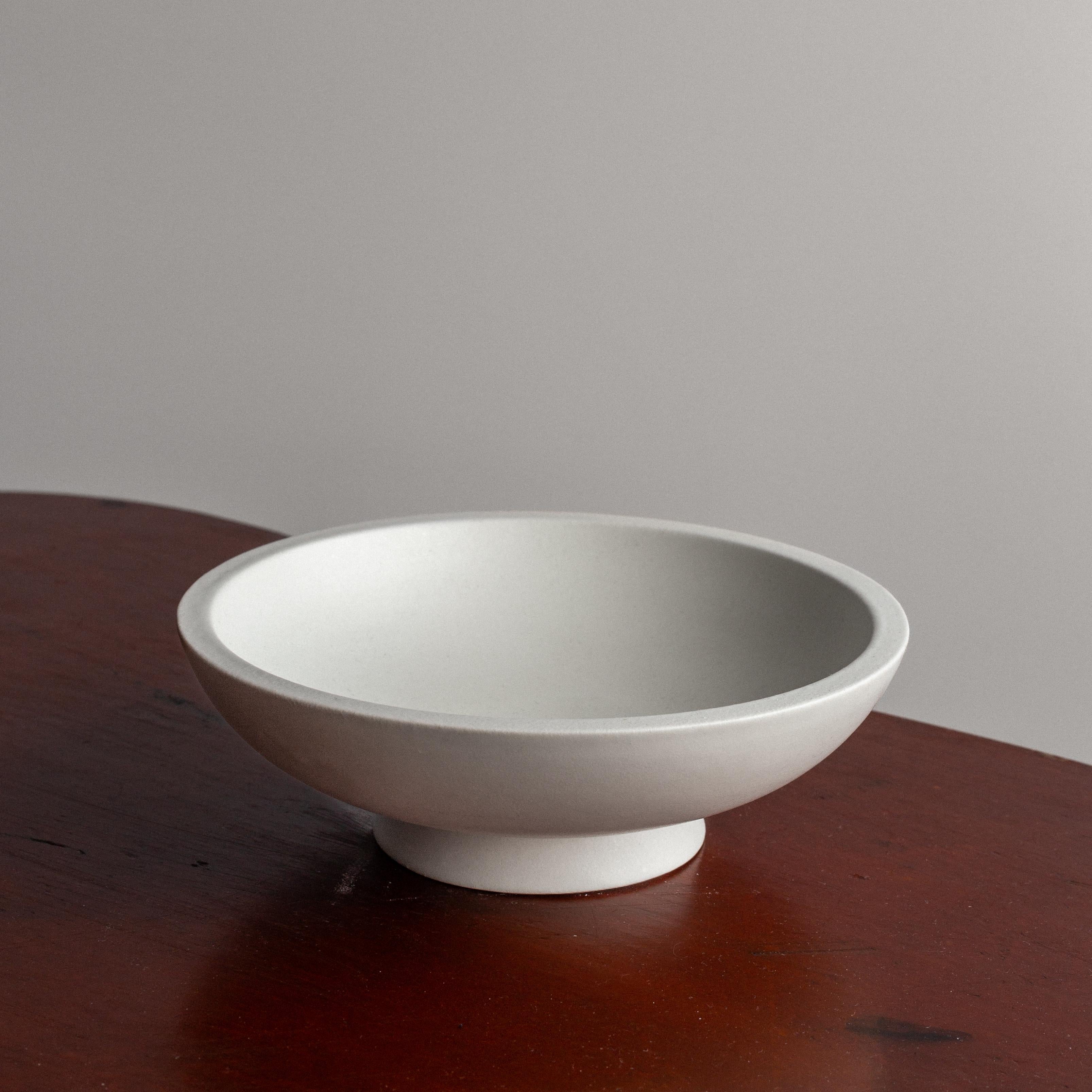 Mid-20th Century Set of 3 Scandinavian Modern 'Carrara' Vases & Bowl by Wilhelm Kåge, Gustavsberg