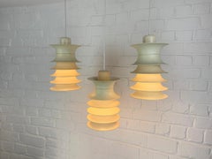 Set von 3 skandinavischen Hängelampen aus dem Space Age-Zeitalter von Strini, Dänemark