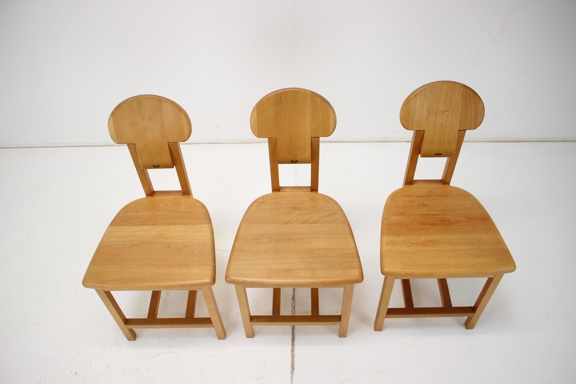 Finlandais Ensemble de 3 chaises de style scandinave, Finlande, 1970 en vente