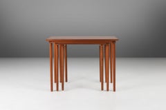 Set of 3 Scandinavian Teak Nesting Tables, Denmark 1960s