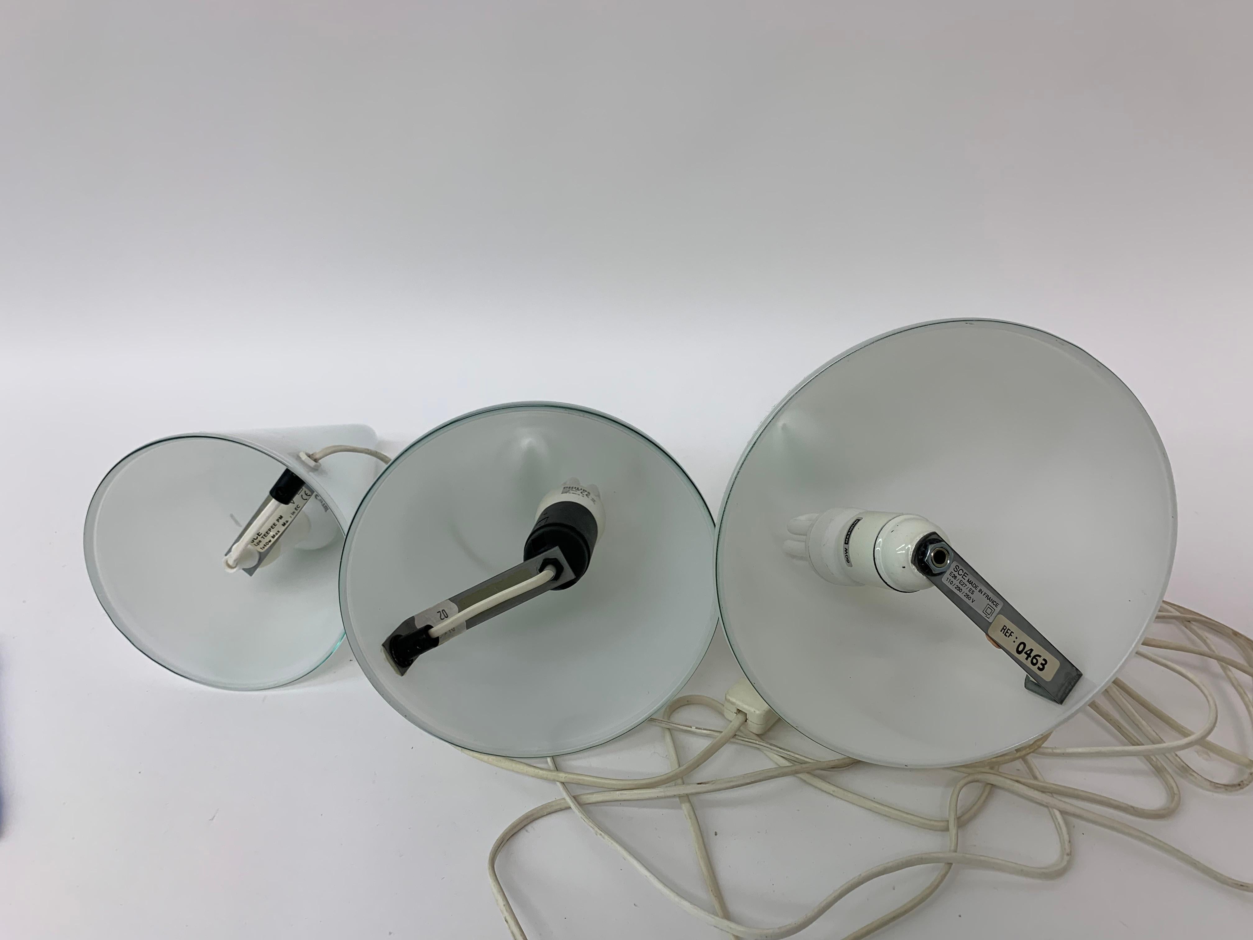 Set of 3 SCE Teepee Table Lamps, 1970’s, France For Sale 10