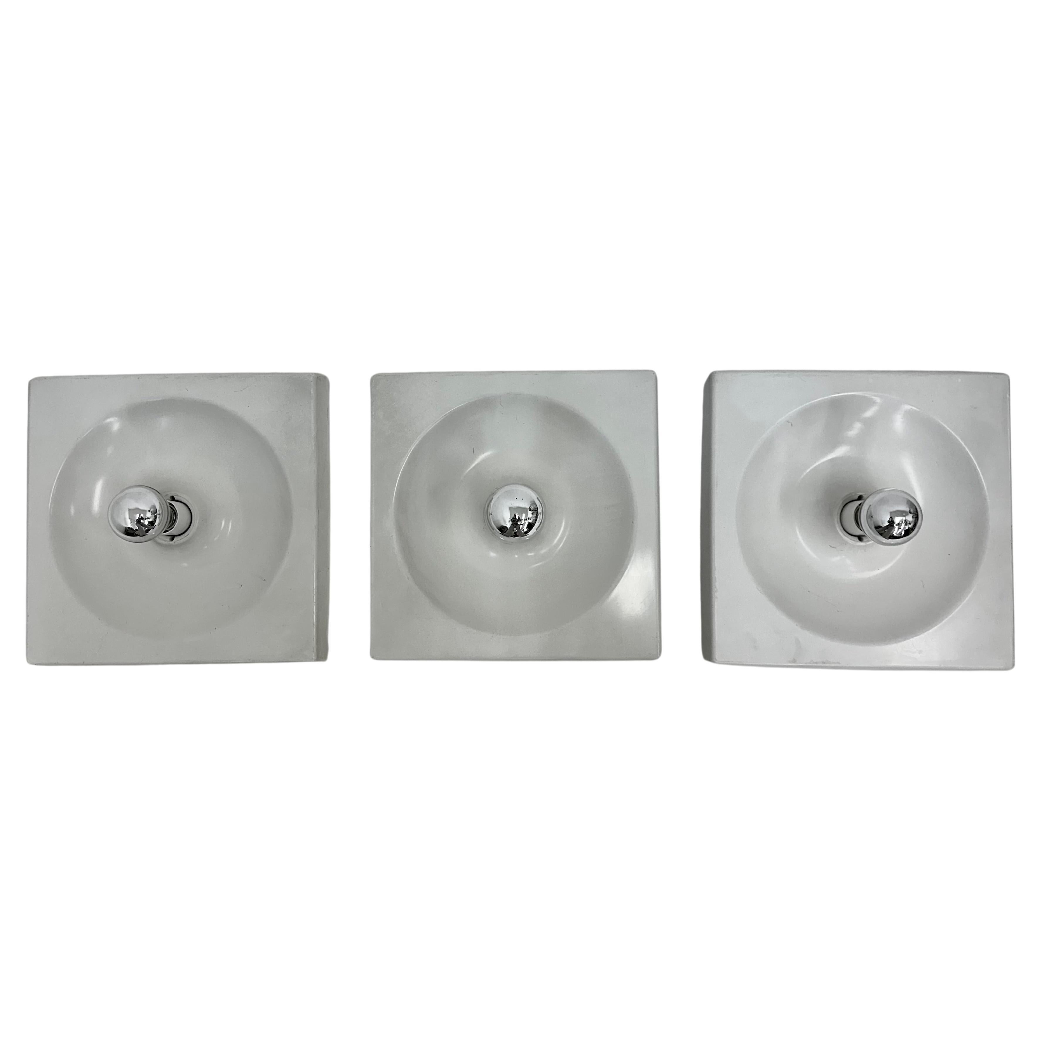 Lot de 3 appliques Schönbuch 'Quadro' 1970 A Space