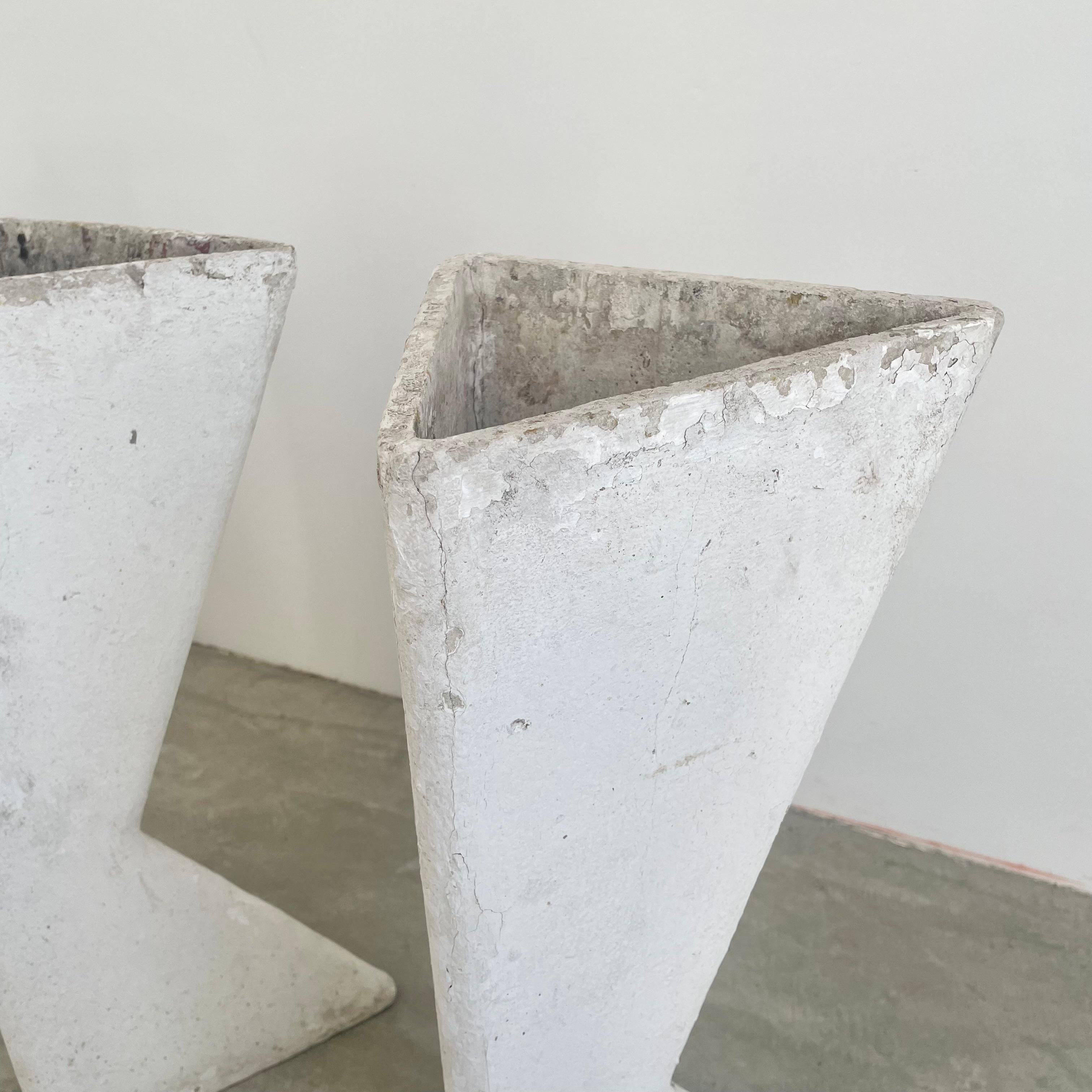 Set of 3 Sculptural Triangular Planters by Willy Guhl, 1960s For Sale 10