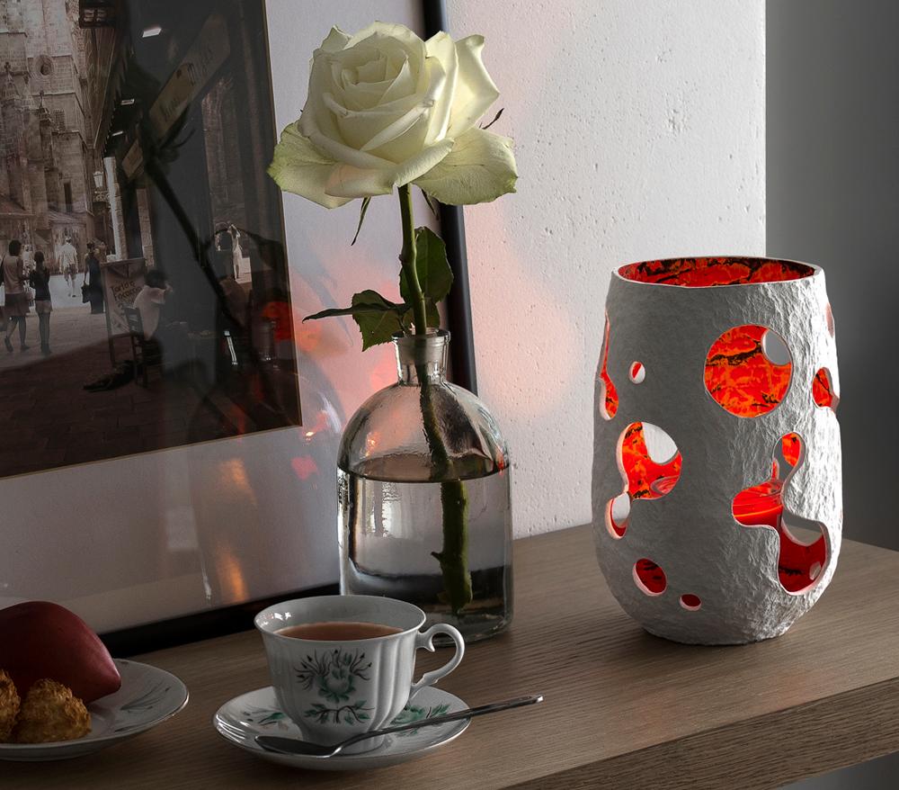 Set Of 3 Sculptural White Lantern Vases by Donatas Zukauskas
Unique Pieces.
Dimensions: Ø 13 x H 19 cm.
Materials: Recycled paper.

All products are handmade and unique, so they may differ slightly from the image in the photo. Made-to-order