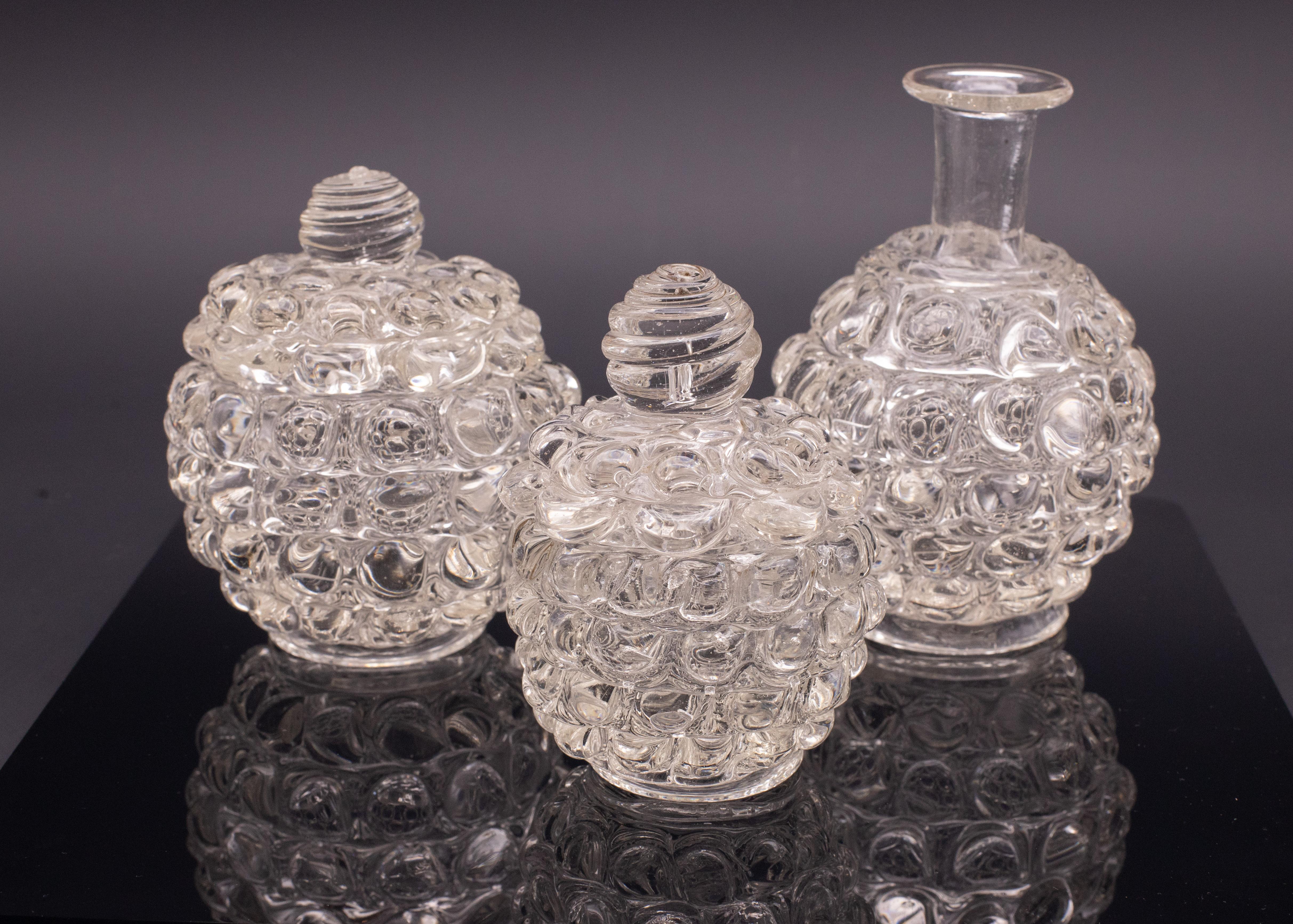 Set of 3 Series Lenti Vase Barovier & Toso Italy, Murano Glass, 1940s For Sale 8