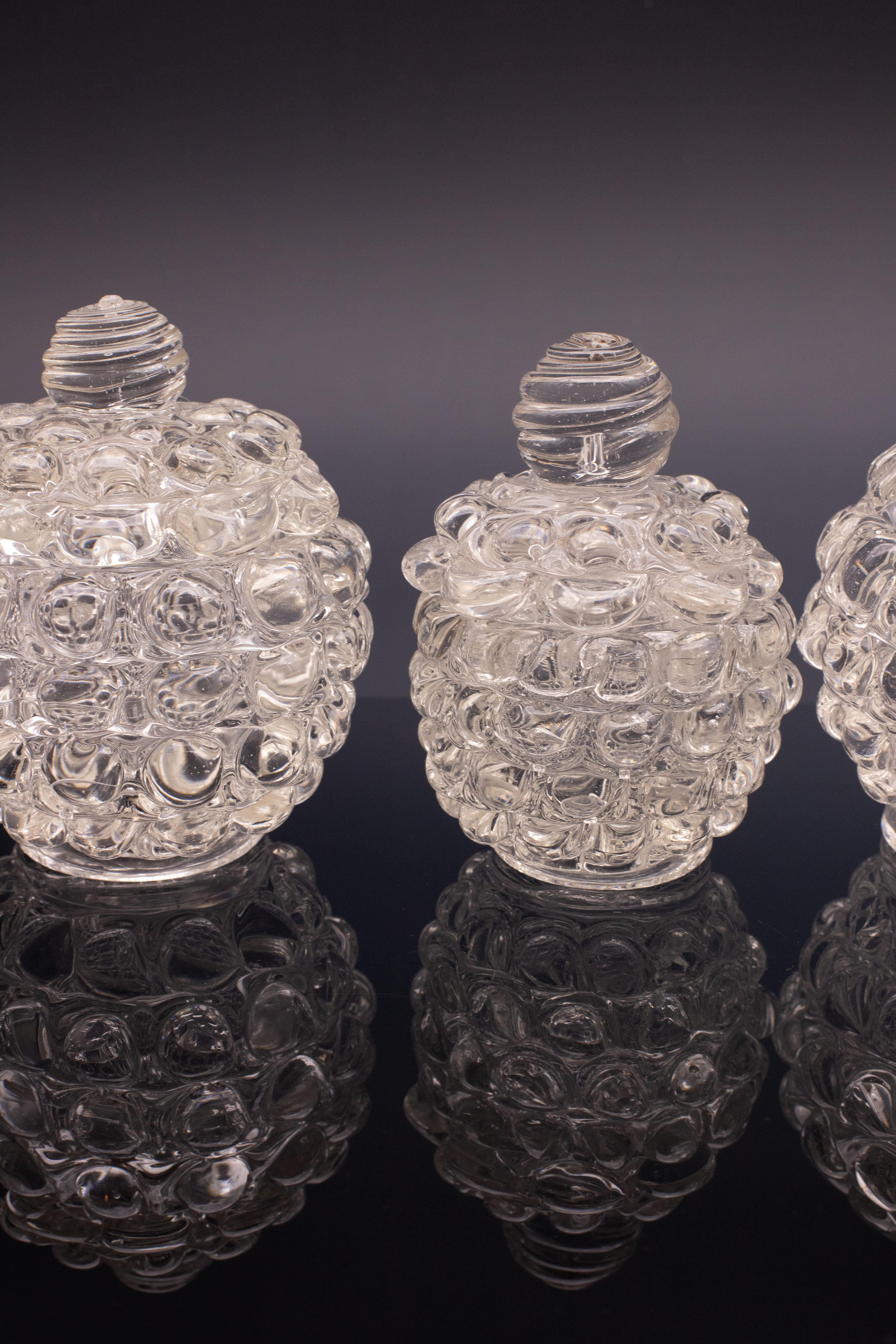 Set of 3 Series Lenti Vase Barovier & Toso Italy, Murano Glass, 1940s For Sale 9
