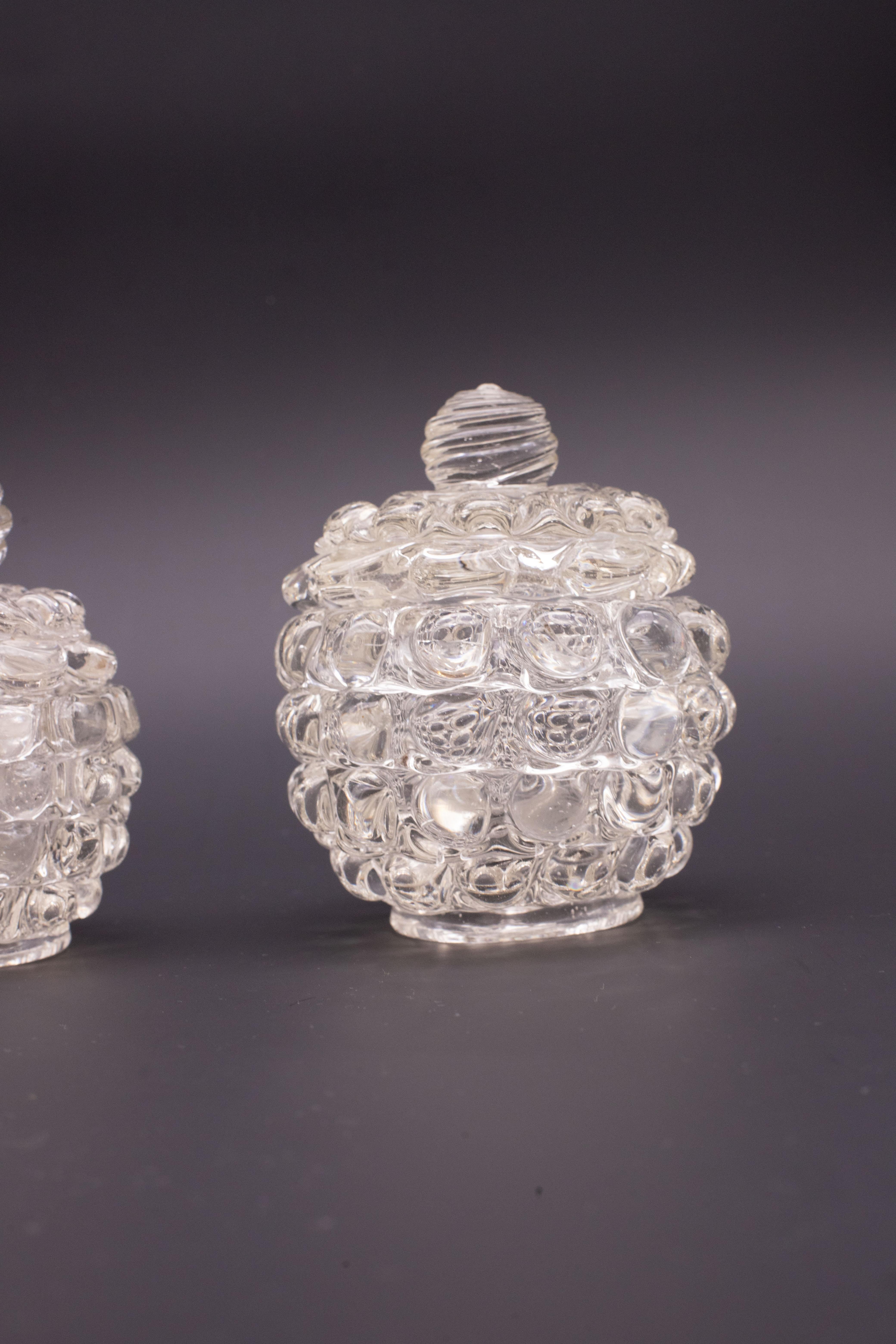 Set of 3 Series Lenti Vase Barovier & Toso Italy, Murano Glass, 1940s For Sale 2