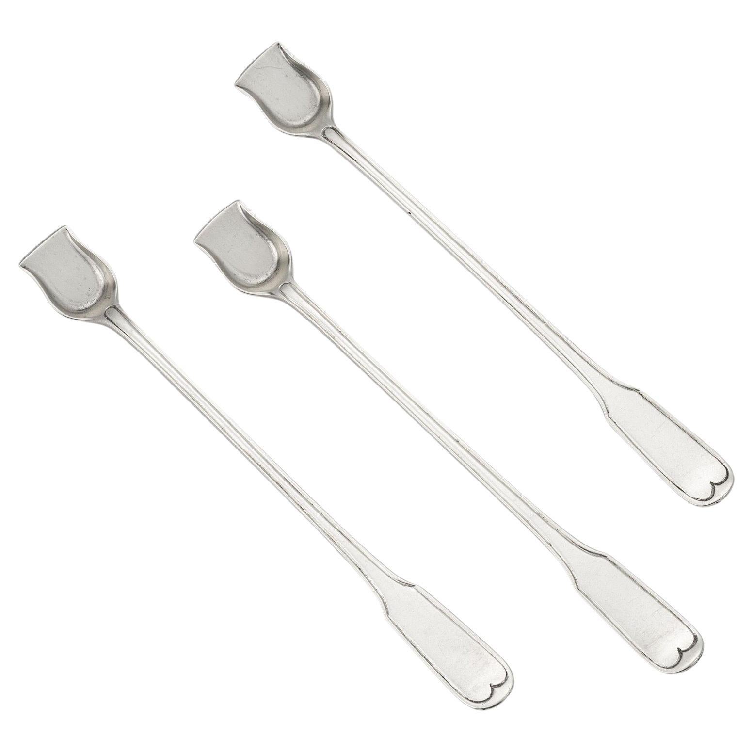 Set of 3 Serving Shovels Made in London by Samuel Whitford, 1882 For Sale