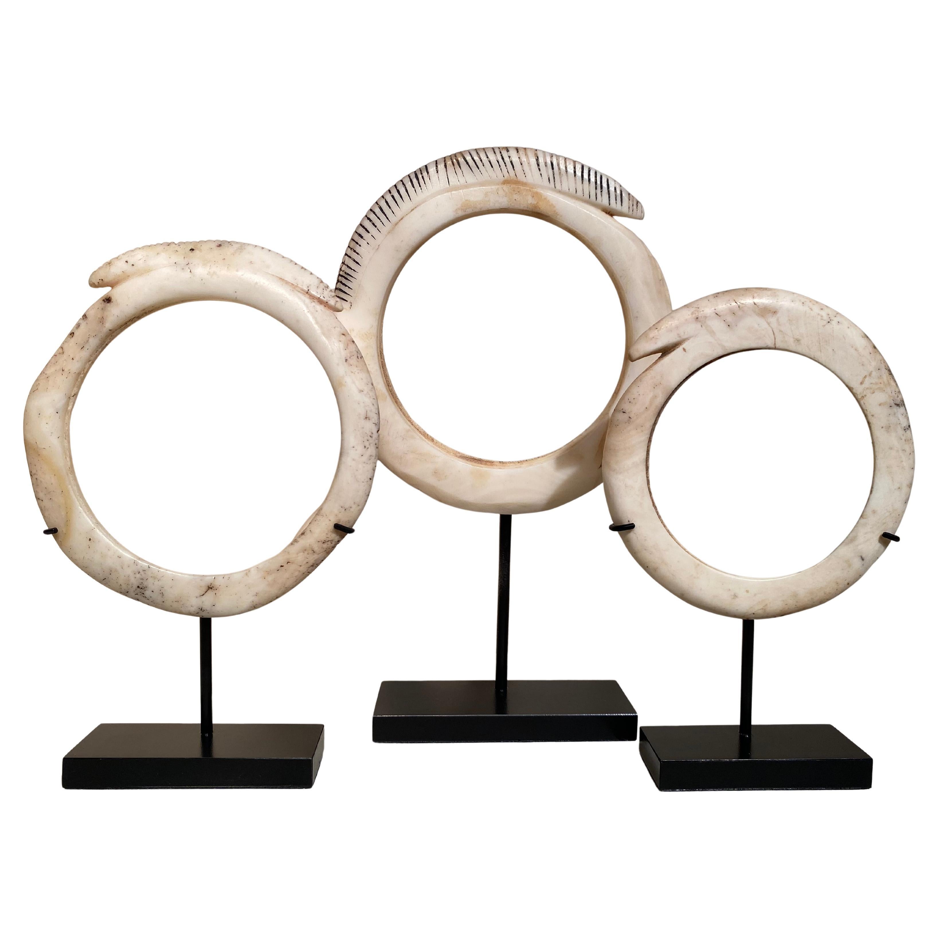 Juego de 3 pulseras de concha de Papúa Nueva Guinea