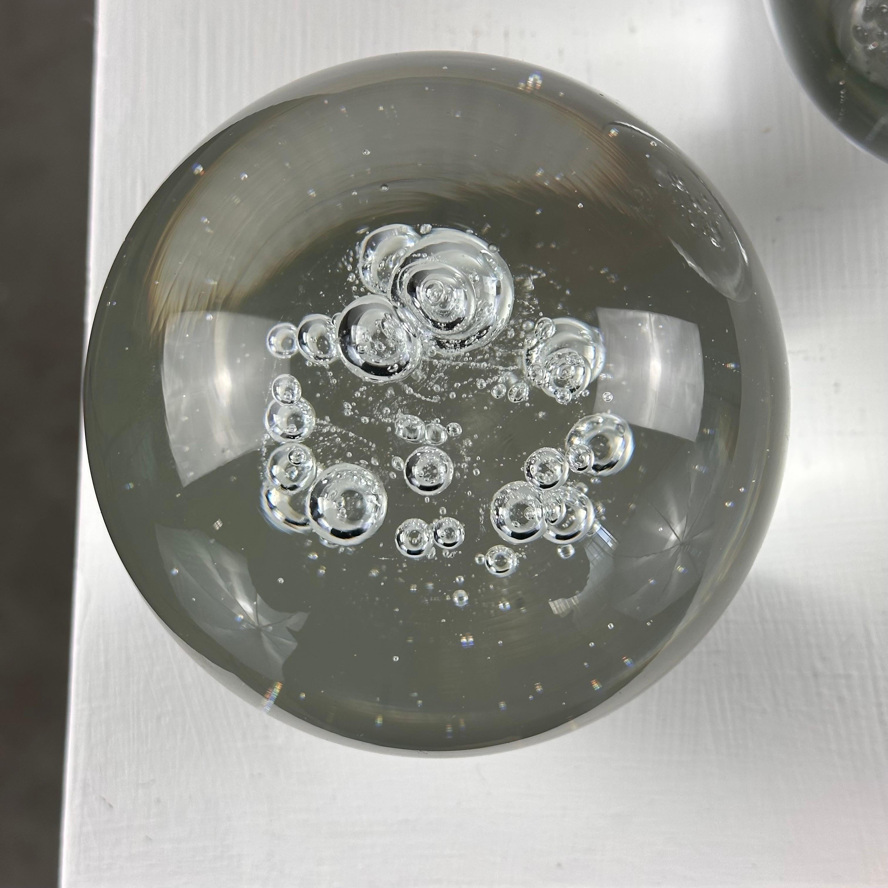 Set of 3 Signed Alfredo Barbini Glass Ornaments for Barbini Murano, Italy, 1980s For Sale 1