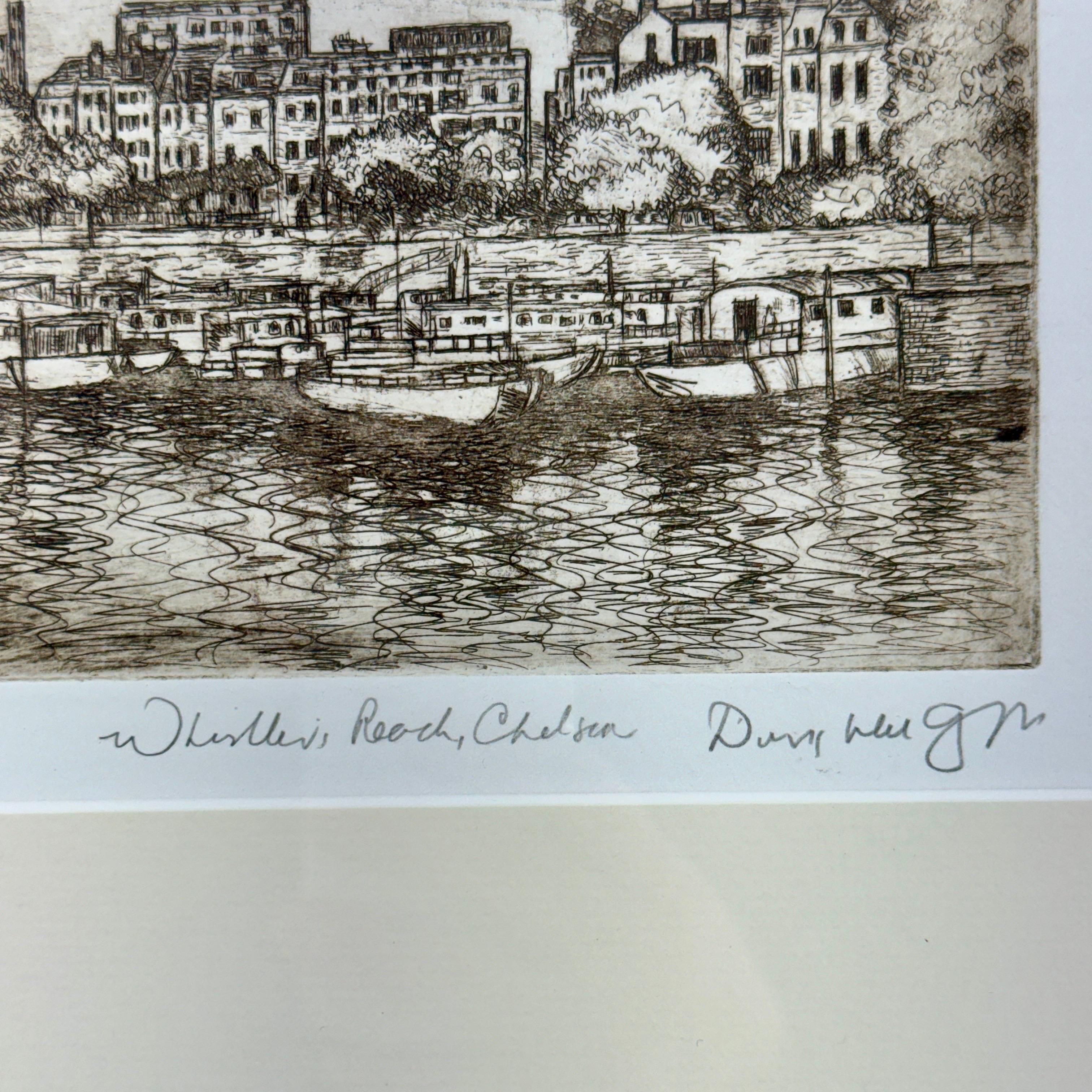 Set of 3 Signed Dorothy Griffiths Etchings of London Scenes For Sale 9